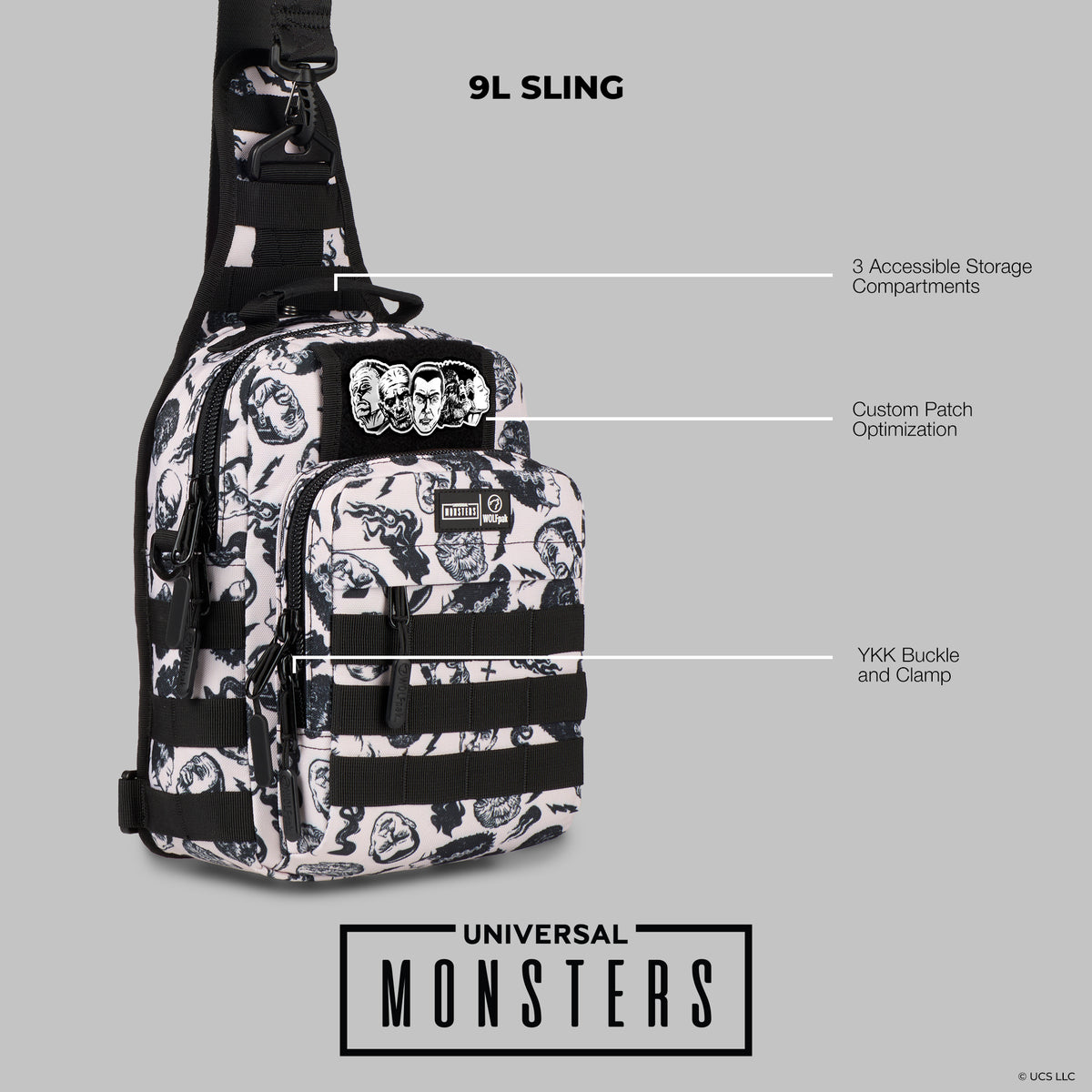 9L Tactical Sling Bag Universal Monsters