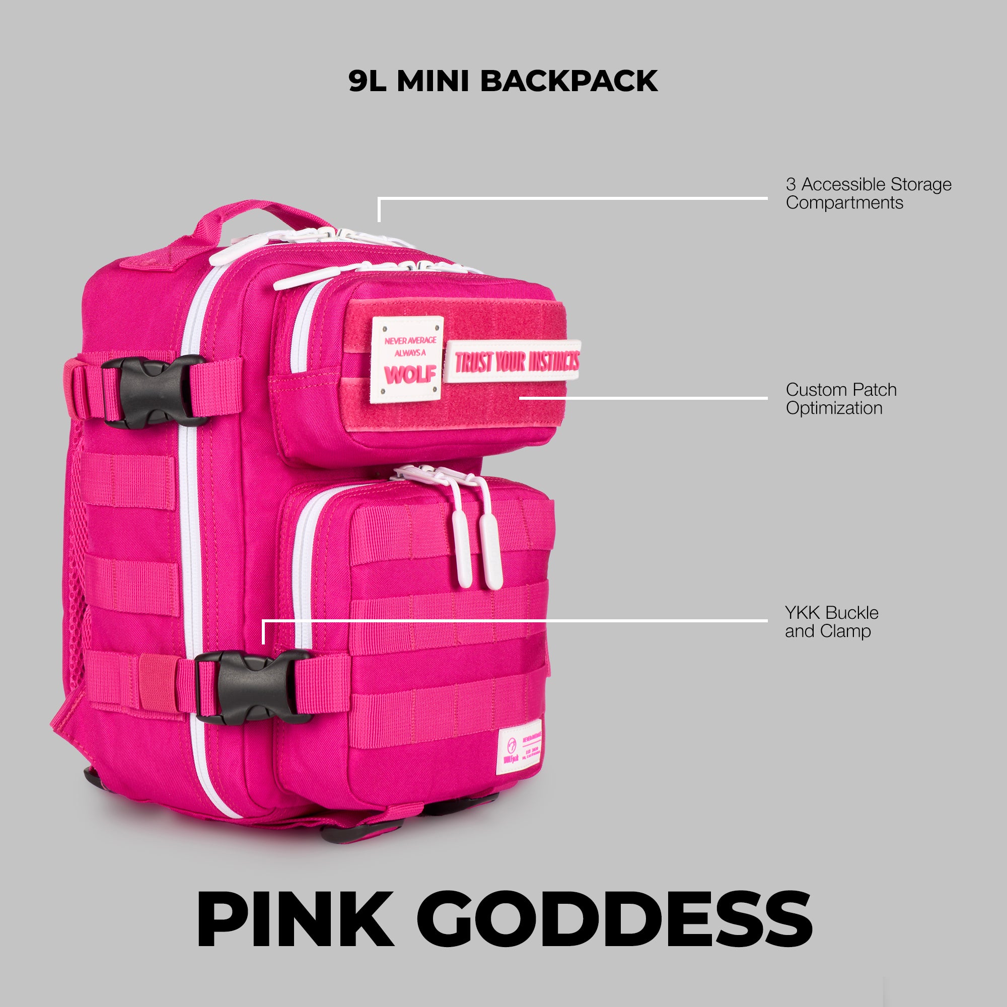 9L Backpack Mini Pink Goddess