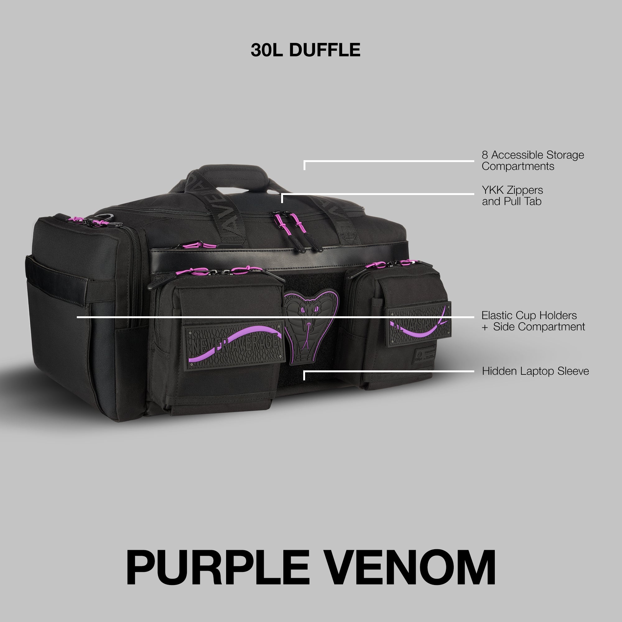 30L Perfect Duffle Bag Purple Venom