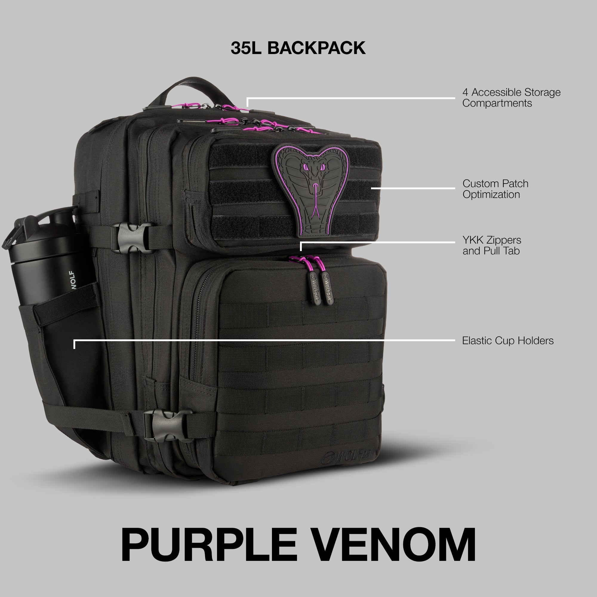 35L Backpack Purple Venom