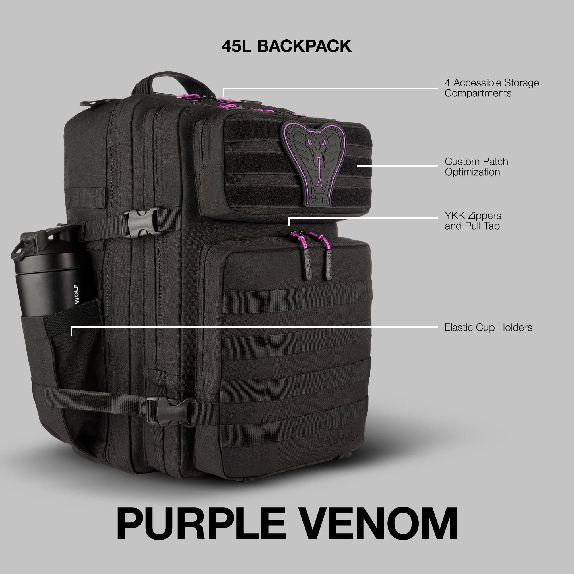 45L Backpack Purple Venom PREVIEW