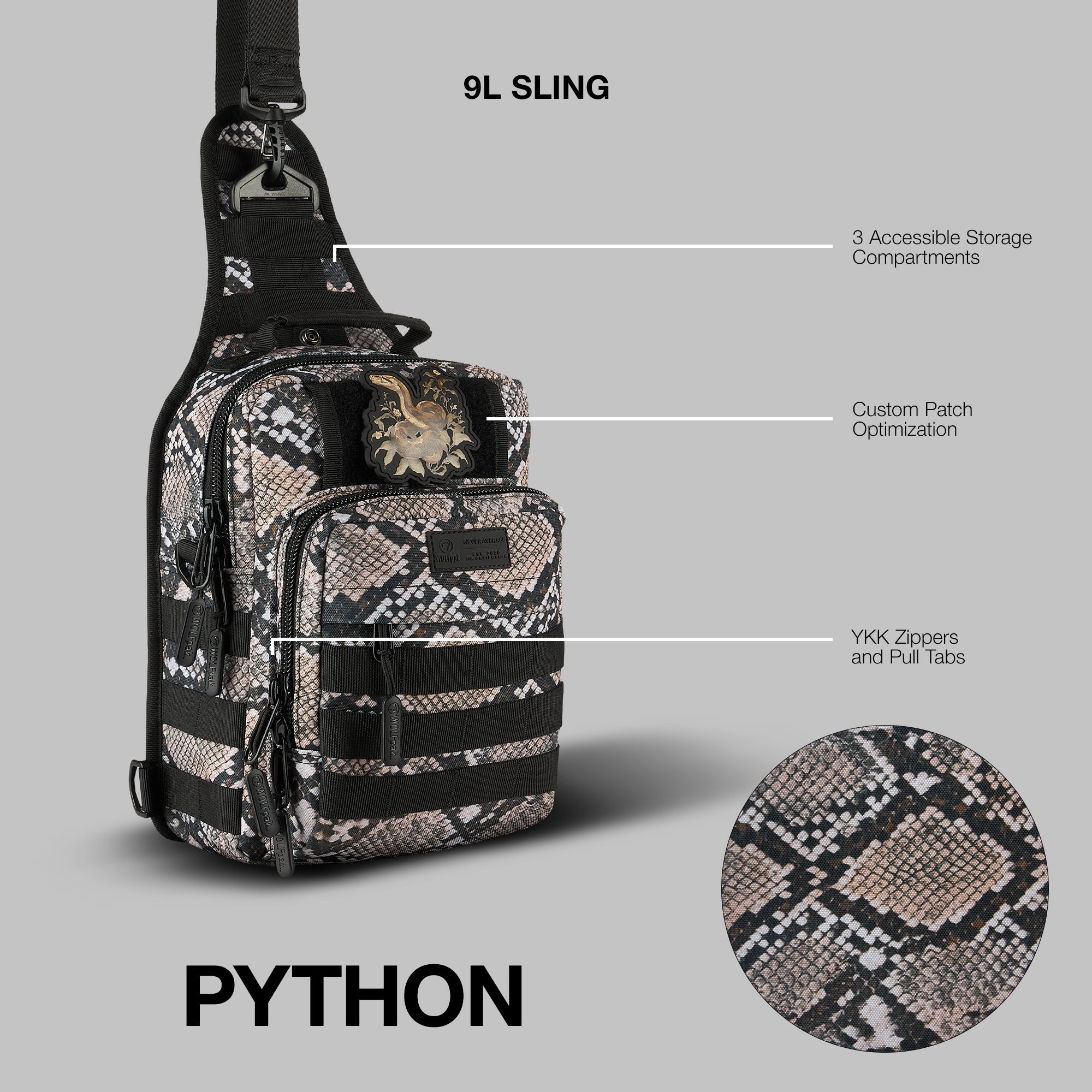 9L Tactical Sling Bag Python PREVIEW