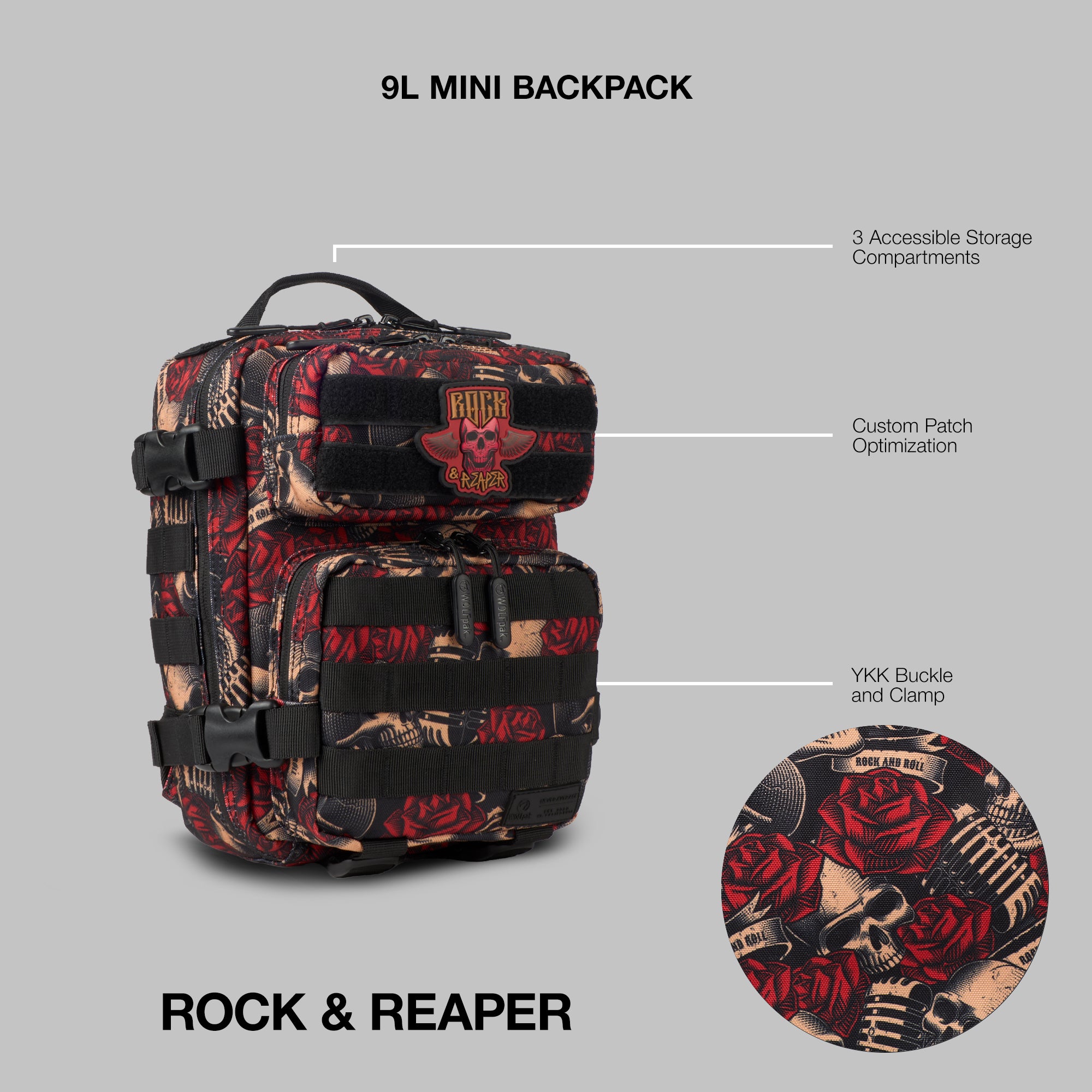 9L Backpack Mini Rock & Reaper