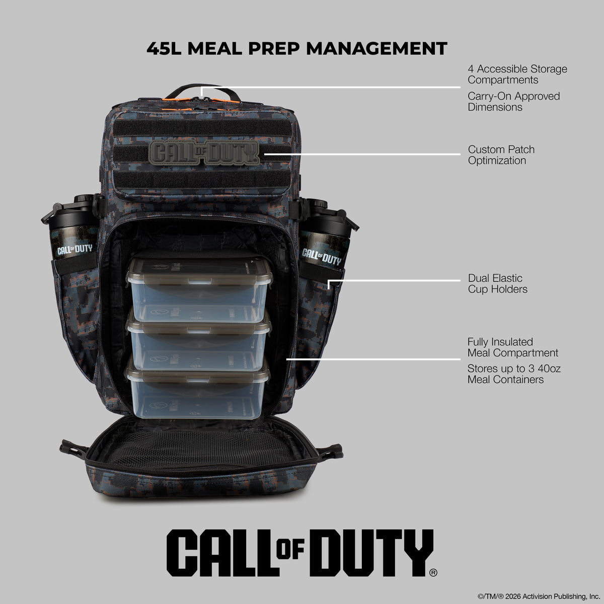 45L Call Of Duty Slums Meal Prep Management