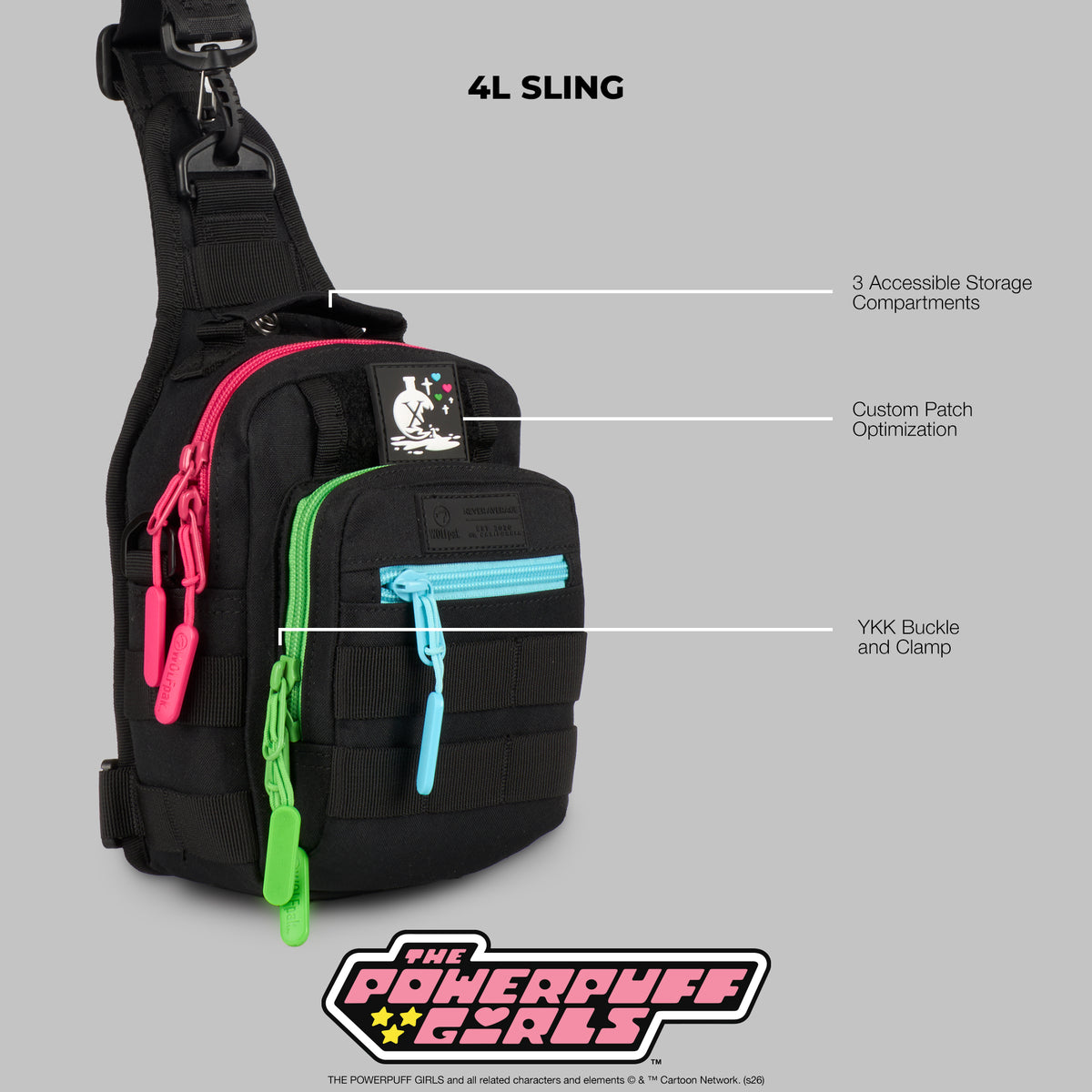 4L Mini Tactical Sling Bag Powerpuff Girls