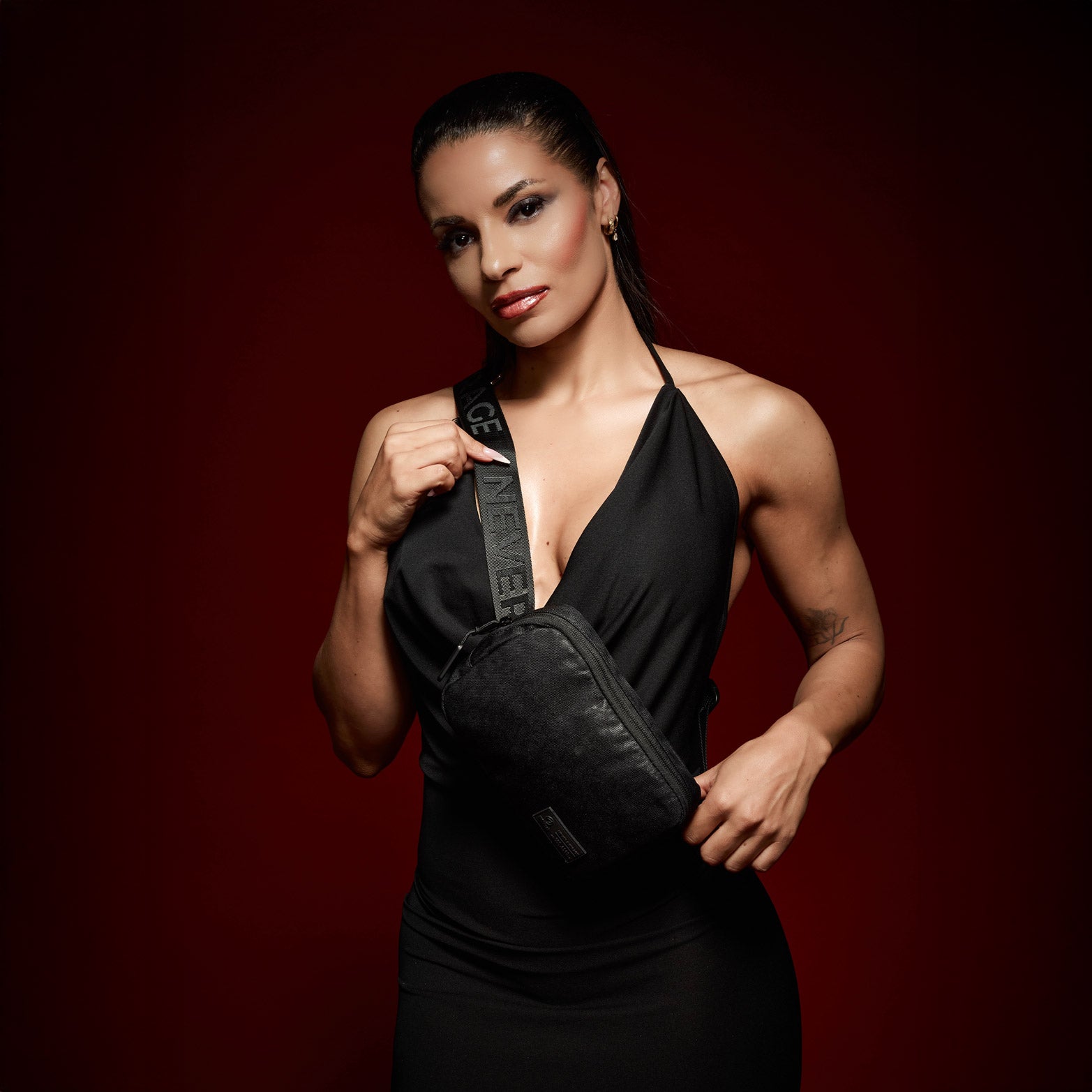 Crossbody Pack Black Leopard