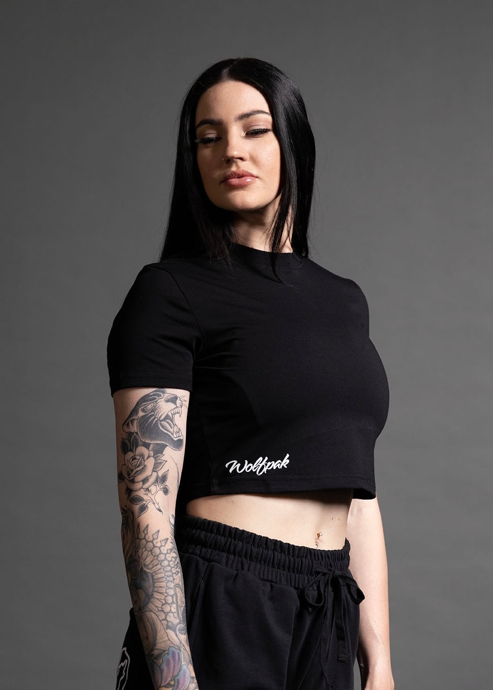 Women's Script Cropped Tee (SALE)