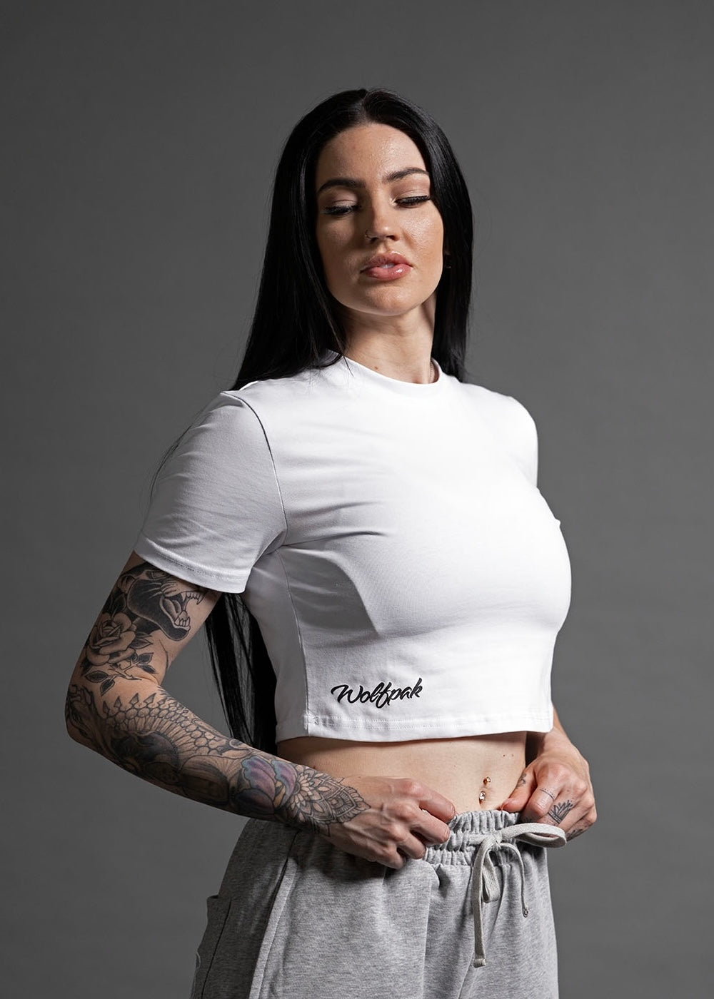 Women's Script Cropped Tee (SALE)