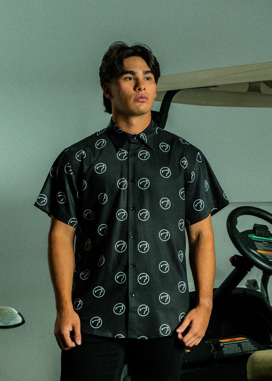 Alpha Black Country Club Button Up