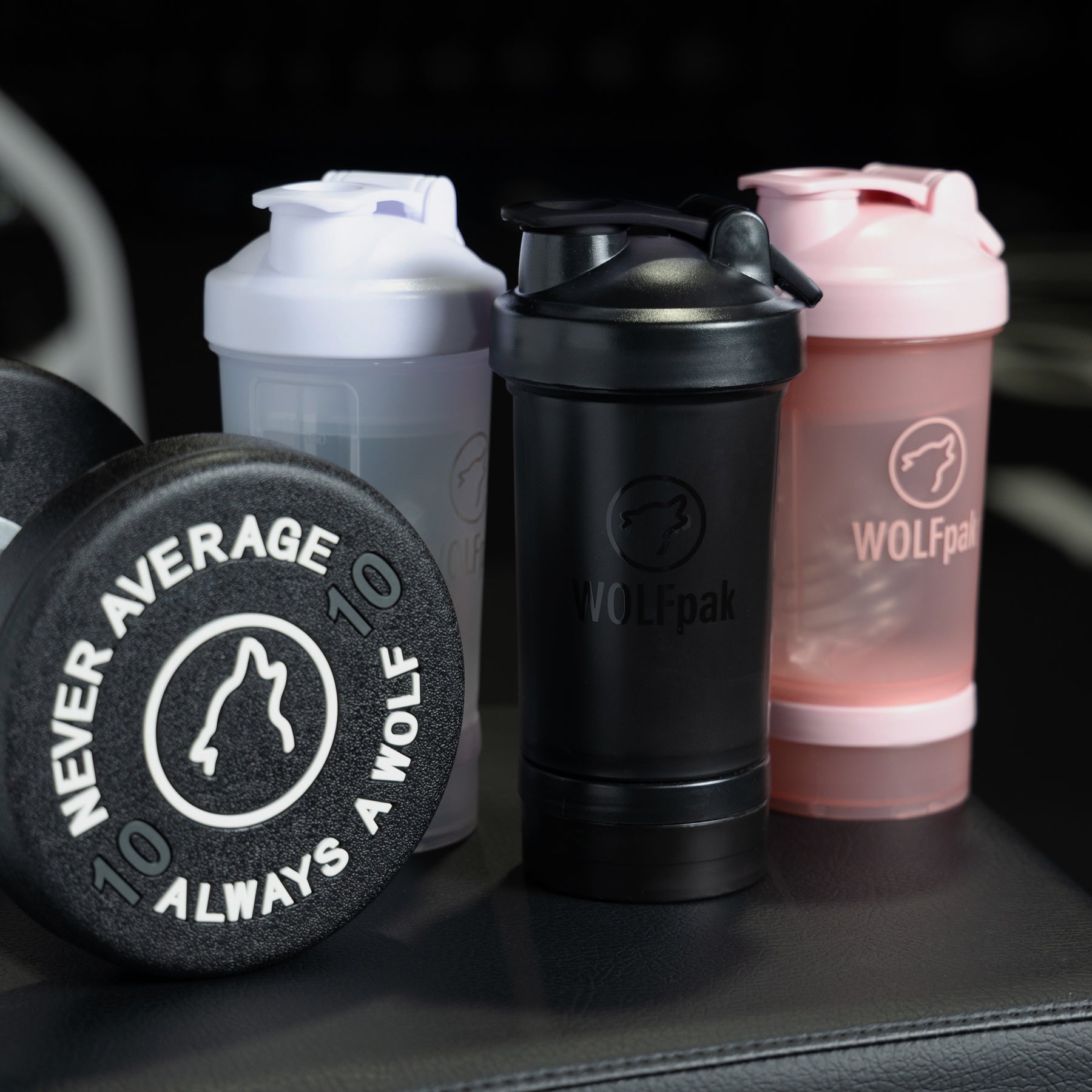 Pink Shaker Bottle With Storage Compartments