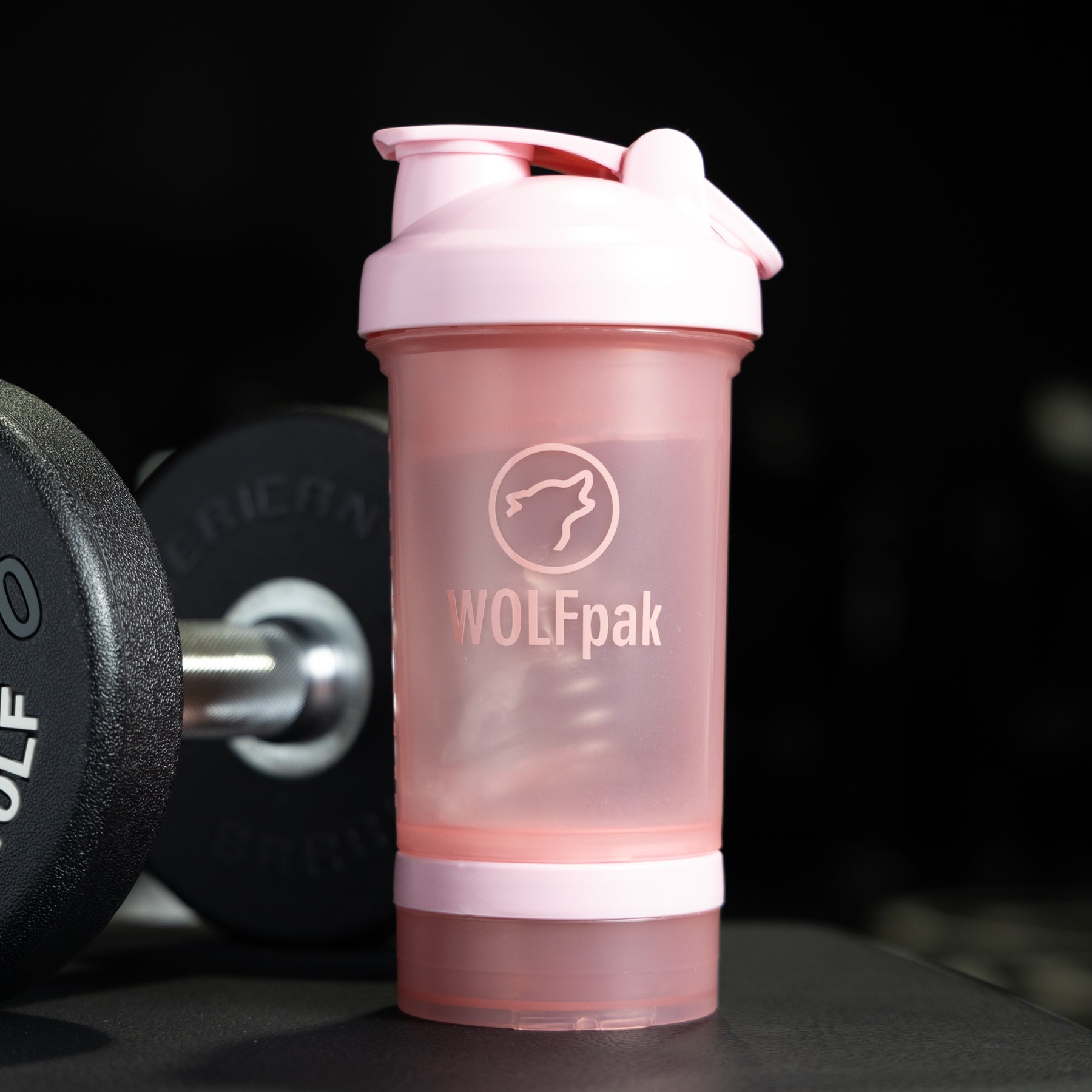 Pink Shaker Bottle With Storage Compartments
