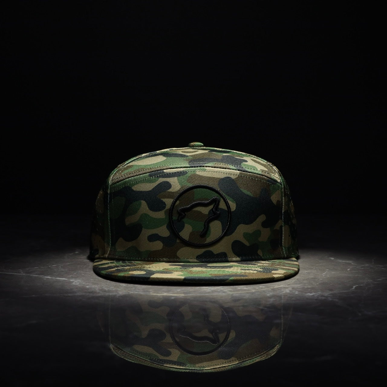 Flat Bill Snapback Hat Army Camo
