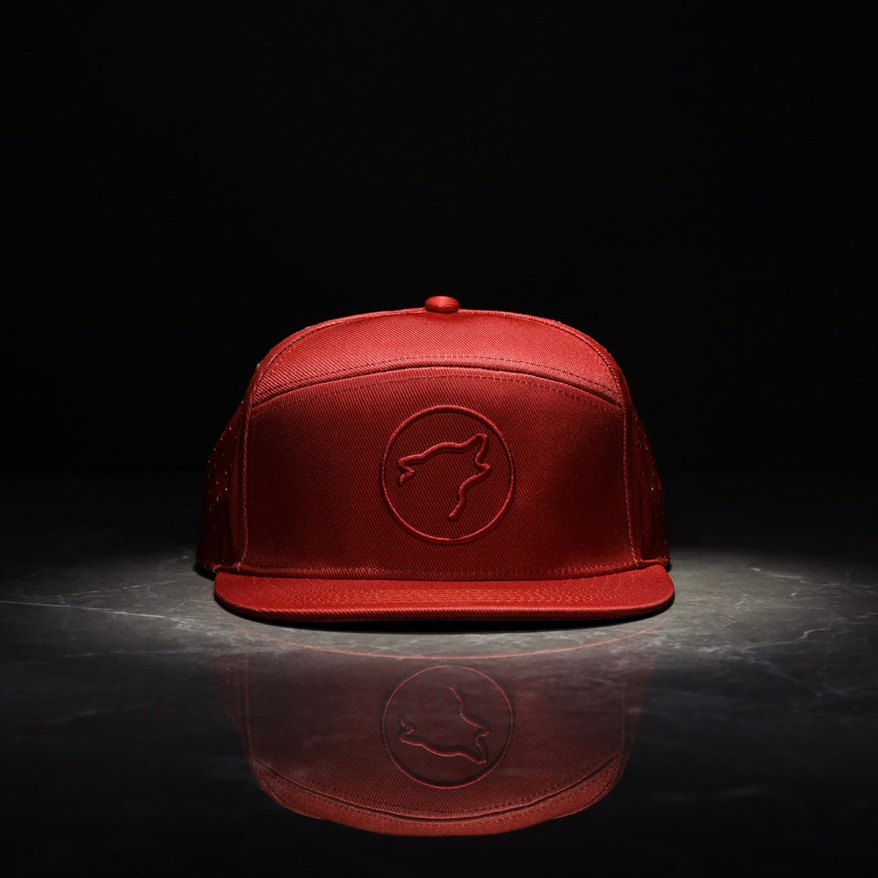 Flat Bill Snapback Hat Savage Red