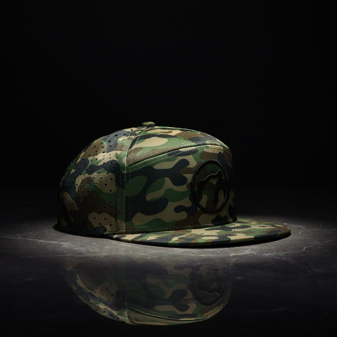 Flat Bill Snapback Hat Army Camo