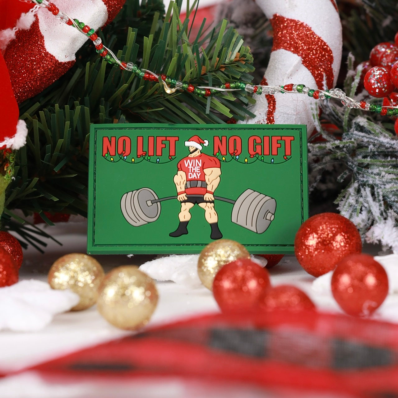 No Lift No Gift Merry Christmas Patch