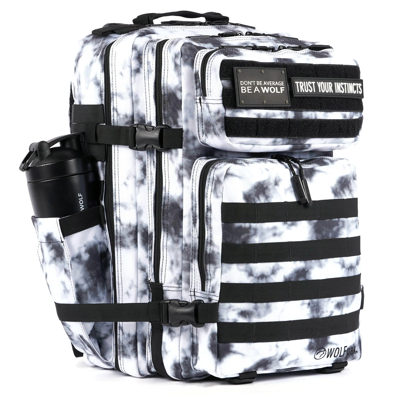 Timber Wolf Backpack | Black Marble Backpack | WOLFpak