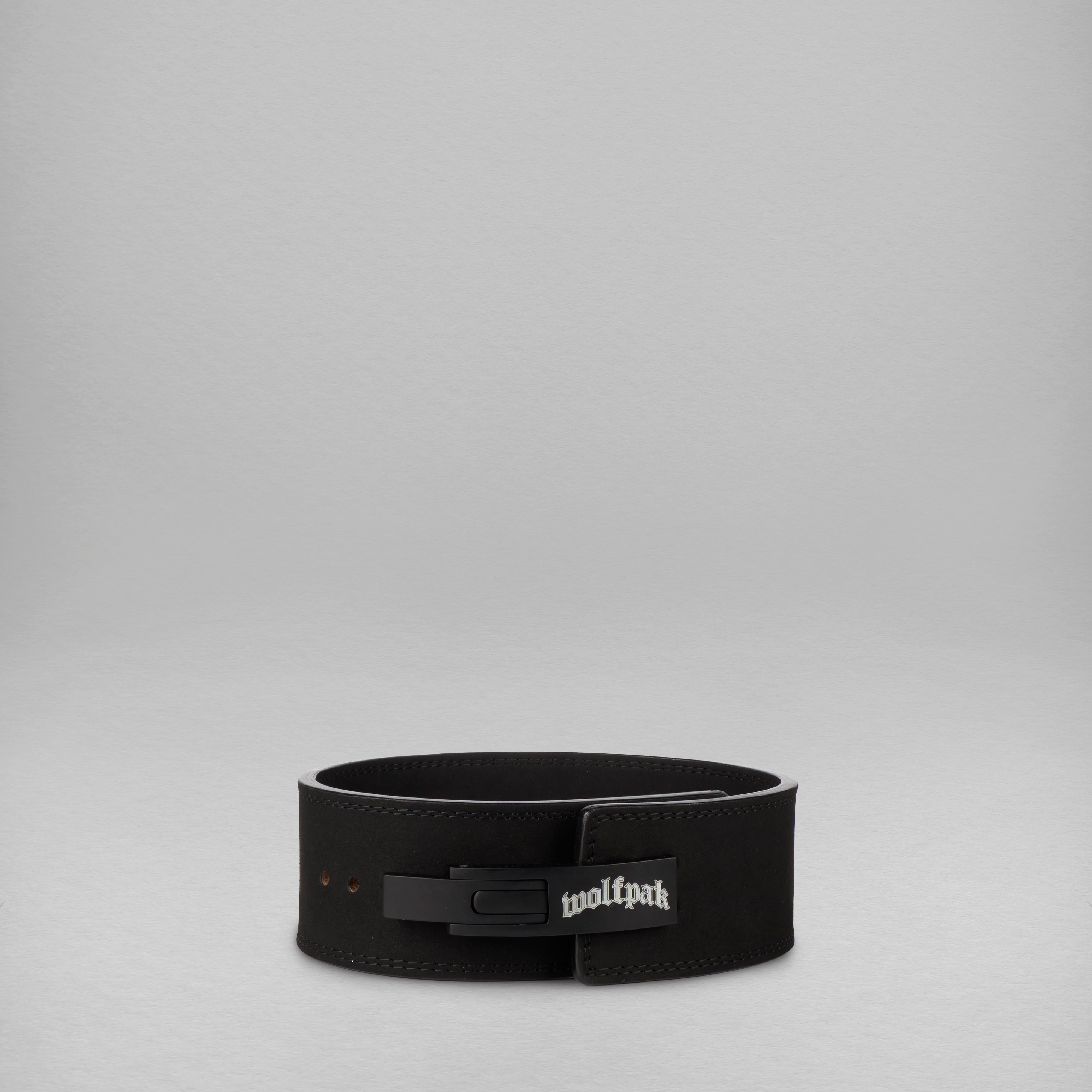 10mm Deathwing Logo Black Lever Lock Leather Belt