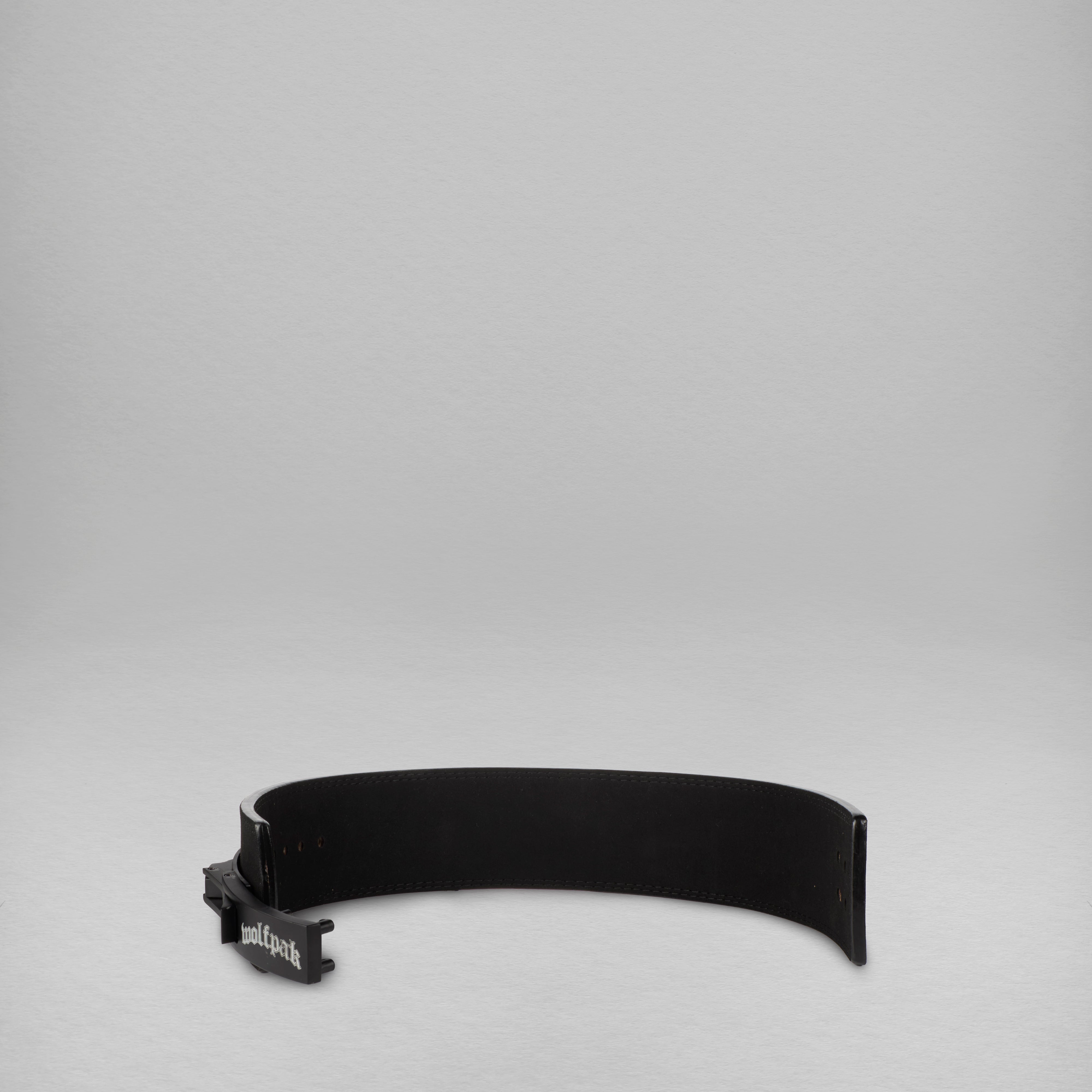 10mm Deathwing Logo Black Lever Lock Leather Belt