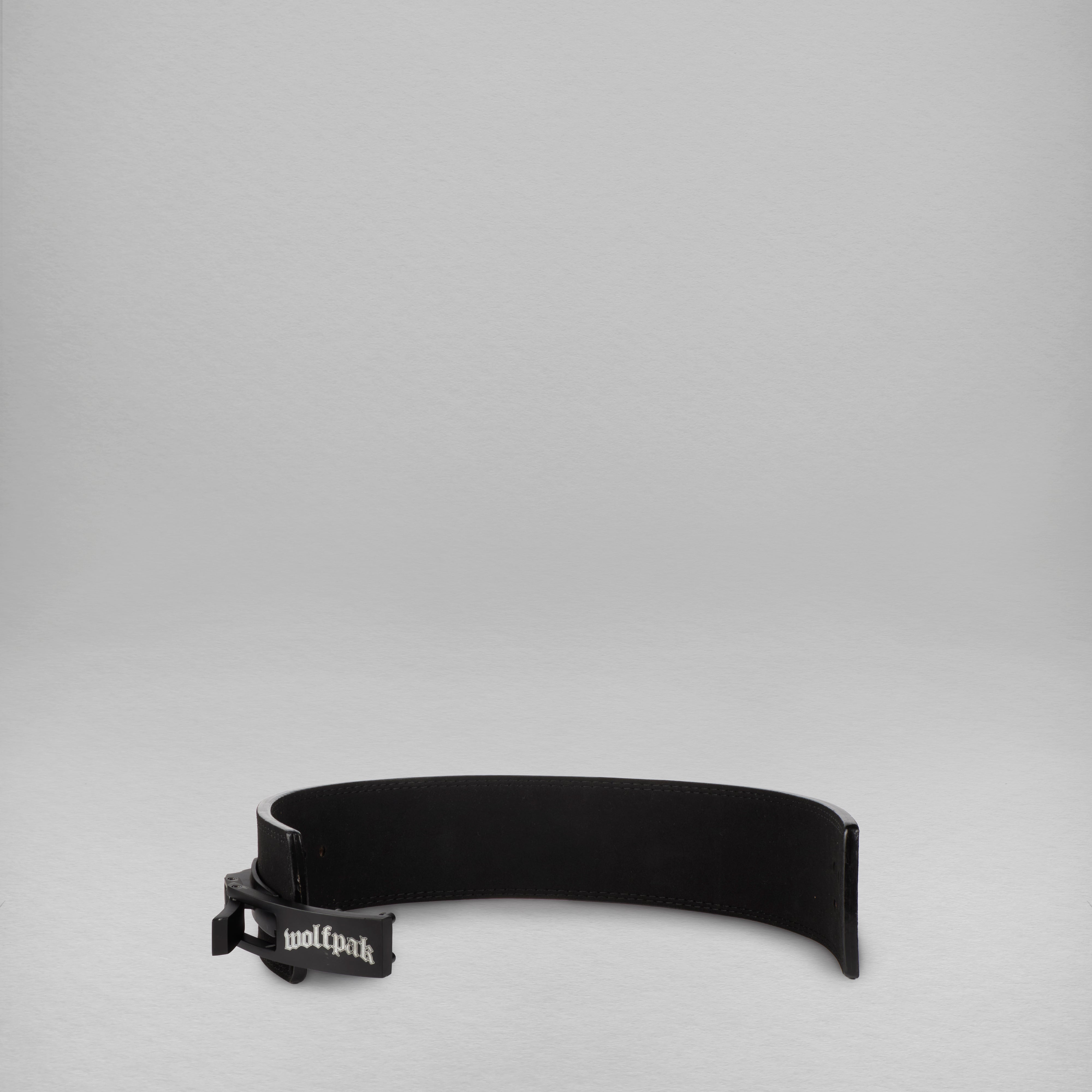 10mm Deathwing Logo Black Lever Lock Leather Belt