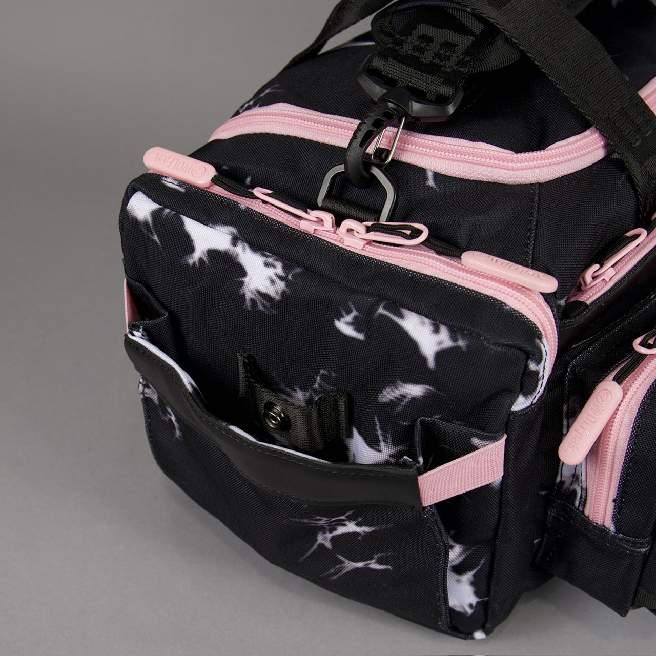 20L Mini Duffle Bag Black Lightning Knockout Pink