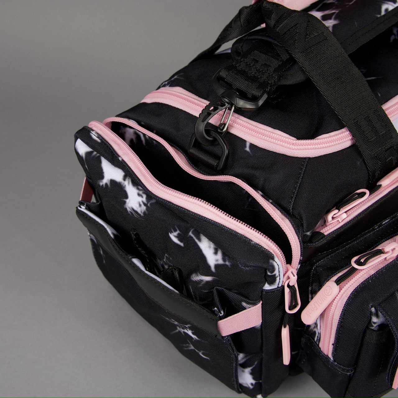 20L Mini Duffle Bag Black Lightning Knockout Pink