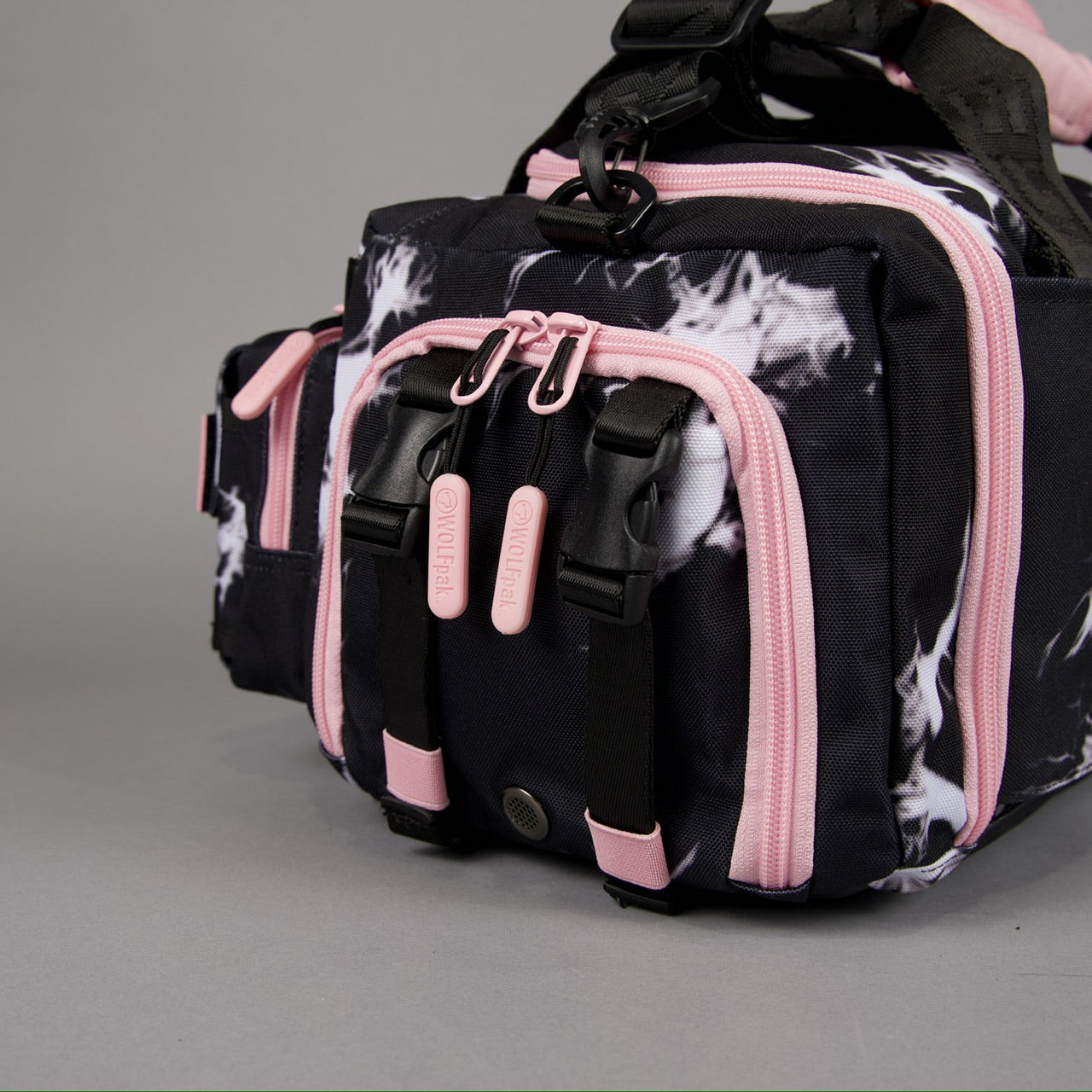 20L Mini Duffle Bag Black Lightning Knockout Pink