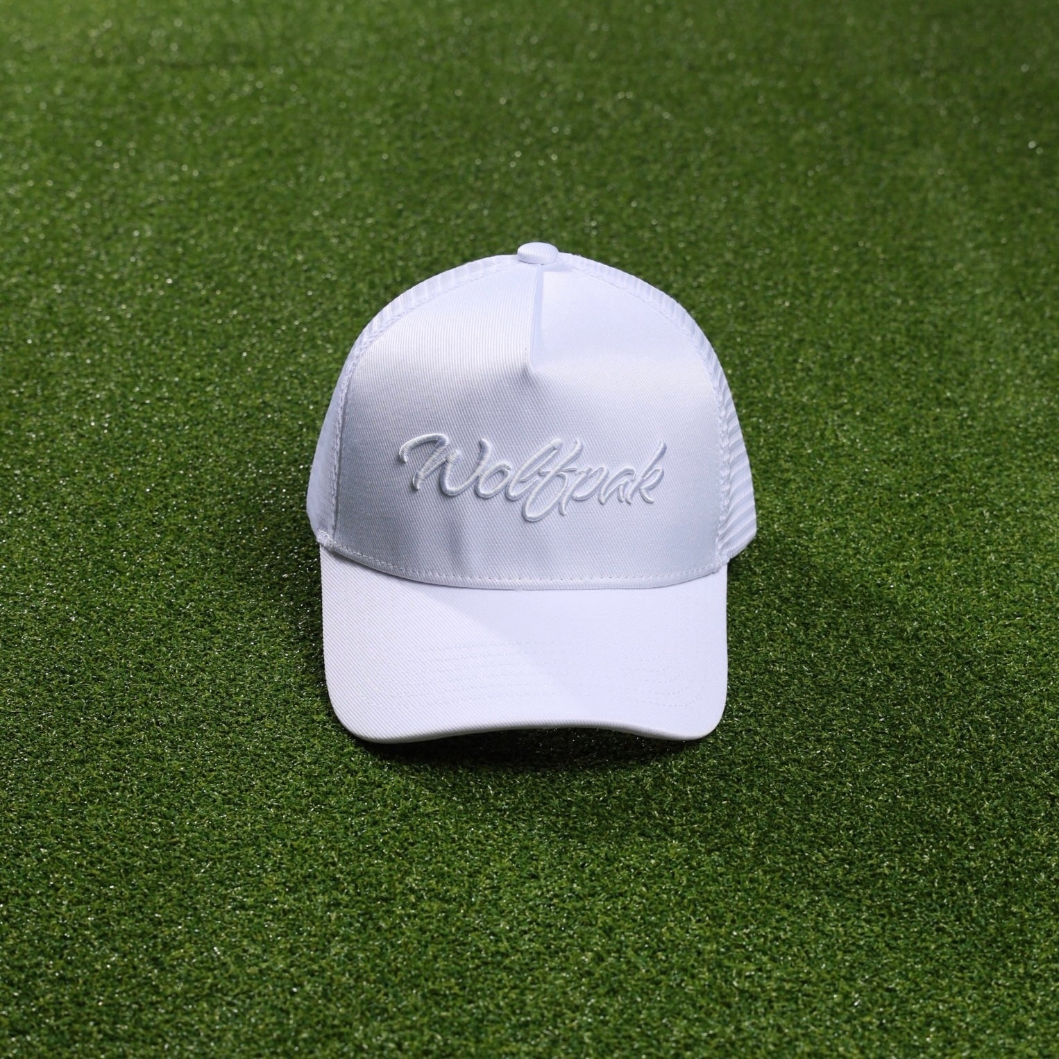 Trucker Hat Script Arctic White