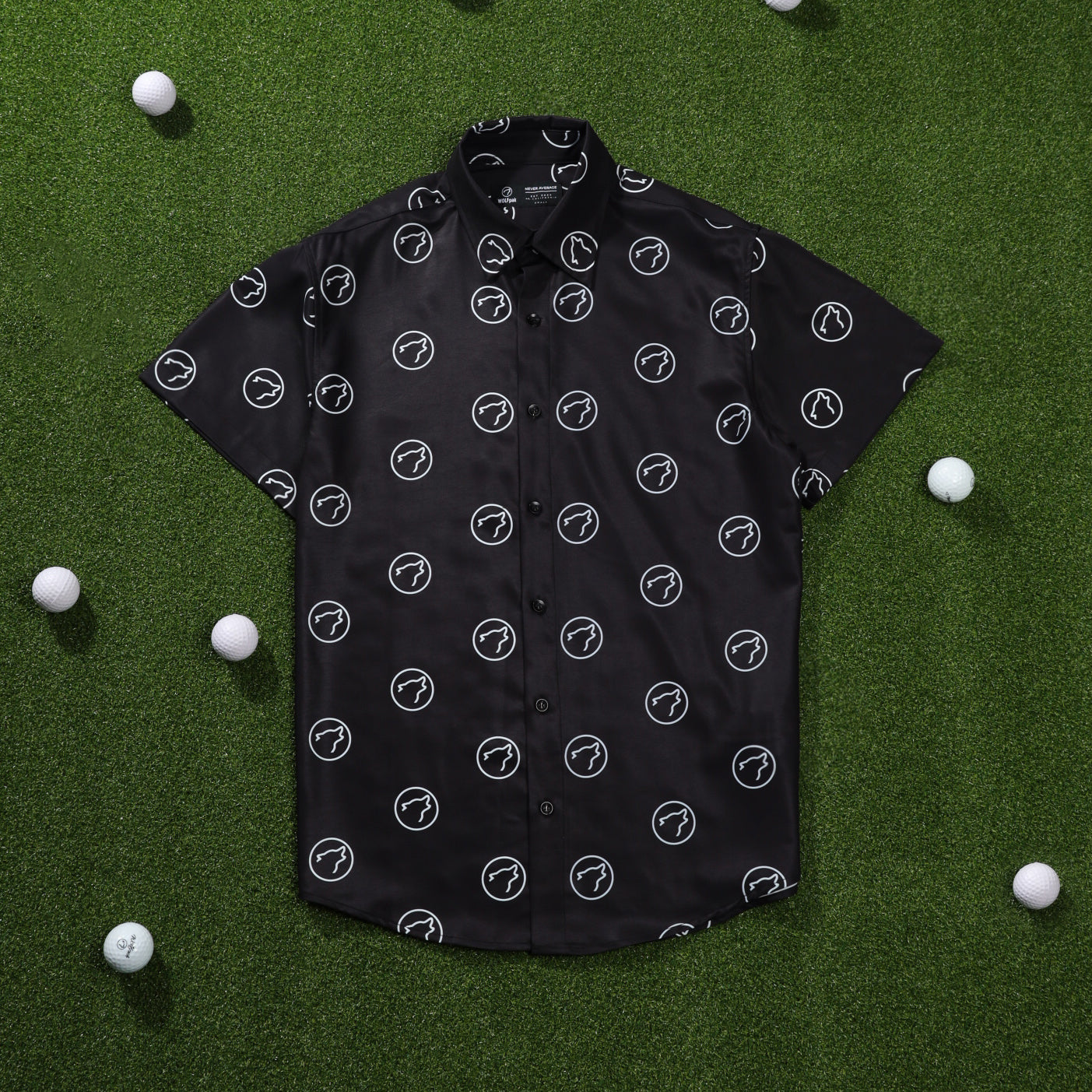 Alpha Black Country Club Button Up