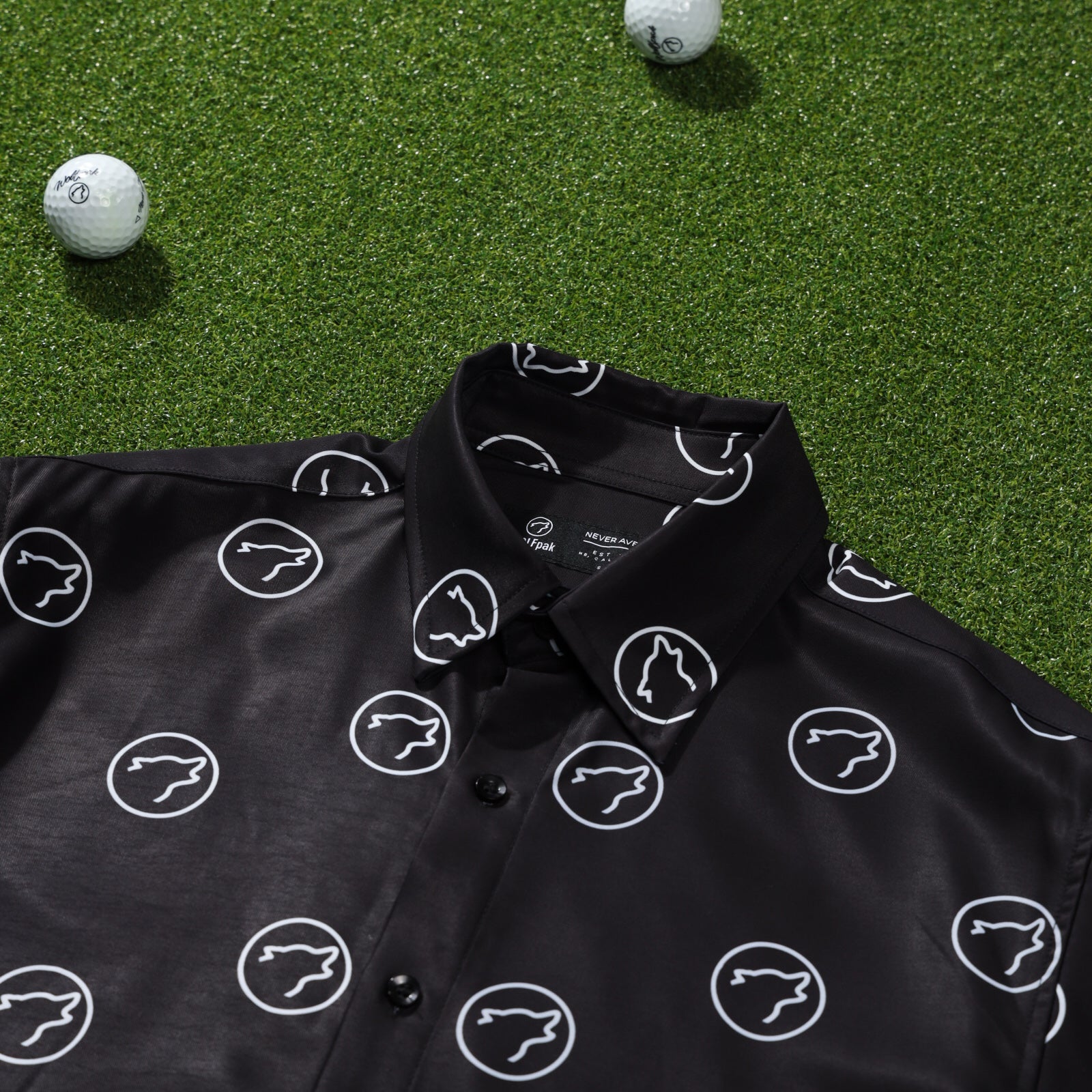 Alpha Black Country Club Button Up