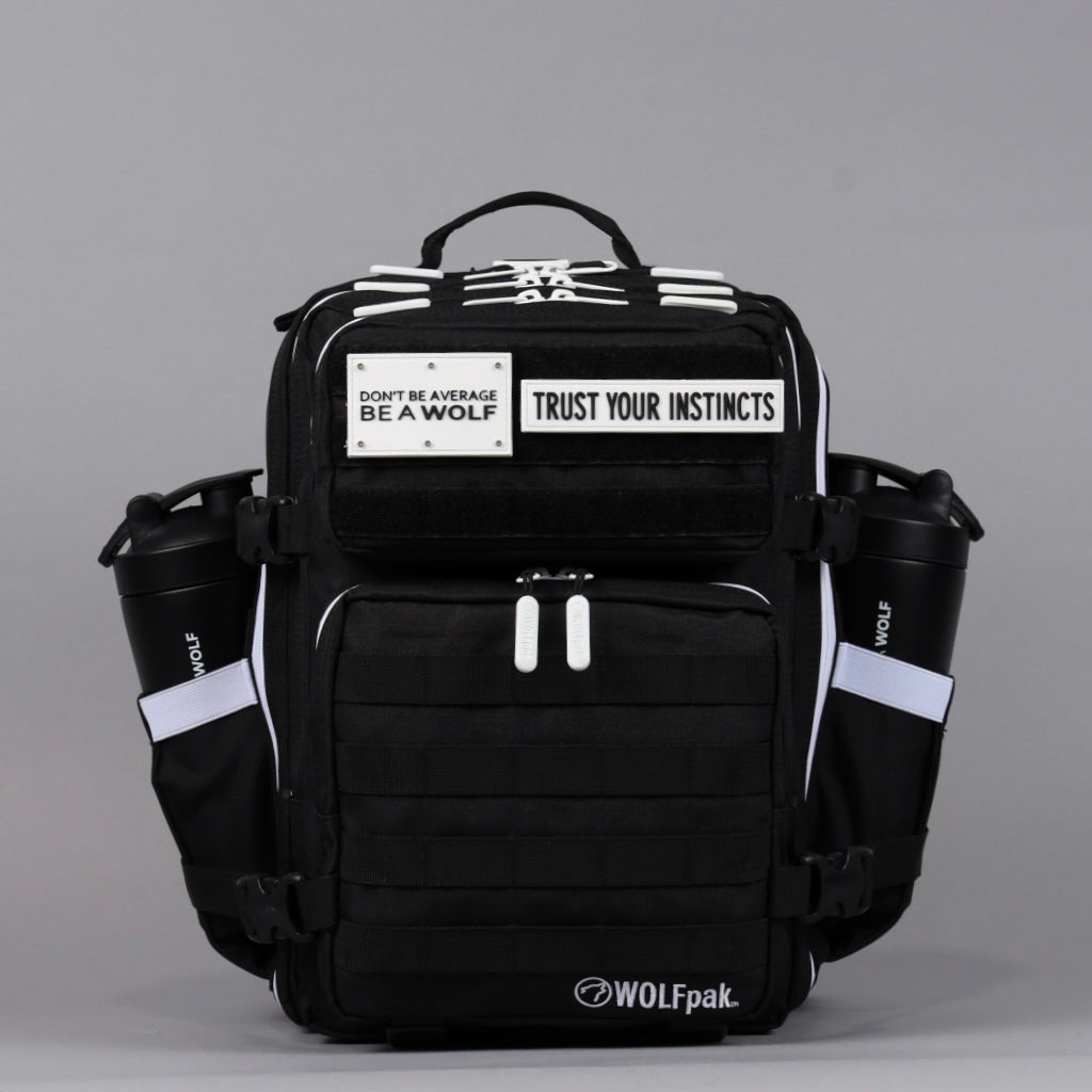 25L Backpack Alpha Black with White Accents