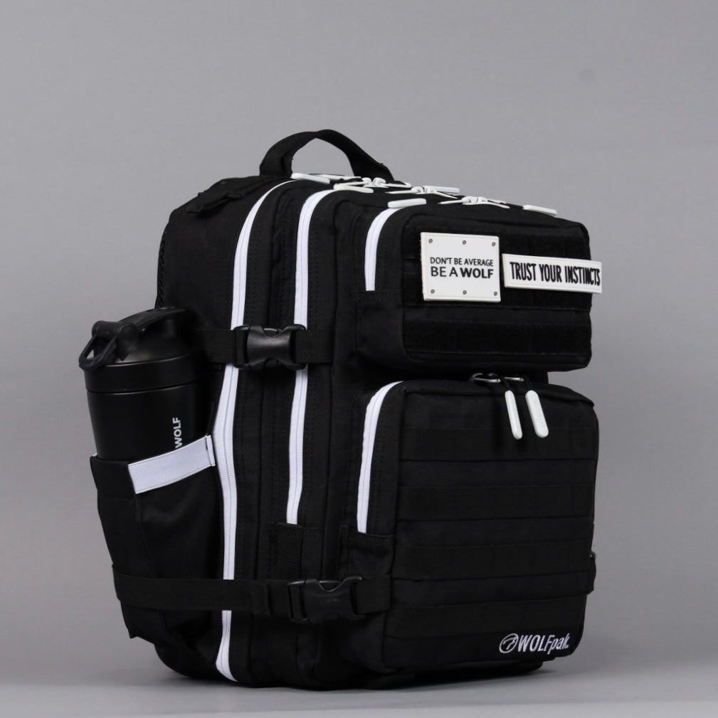 25L Backpack Alpha Black with White Accents