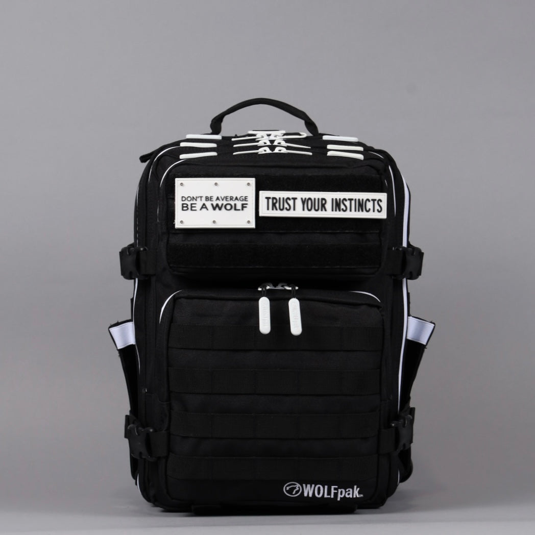 25L Backpack Alpha Black with White Accents