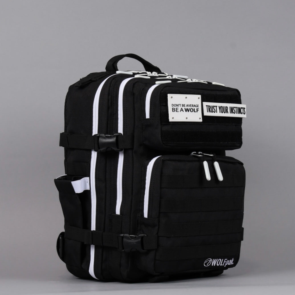 25L Backpack Alpha Black with White Accents