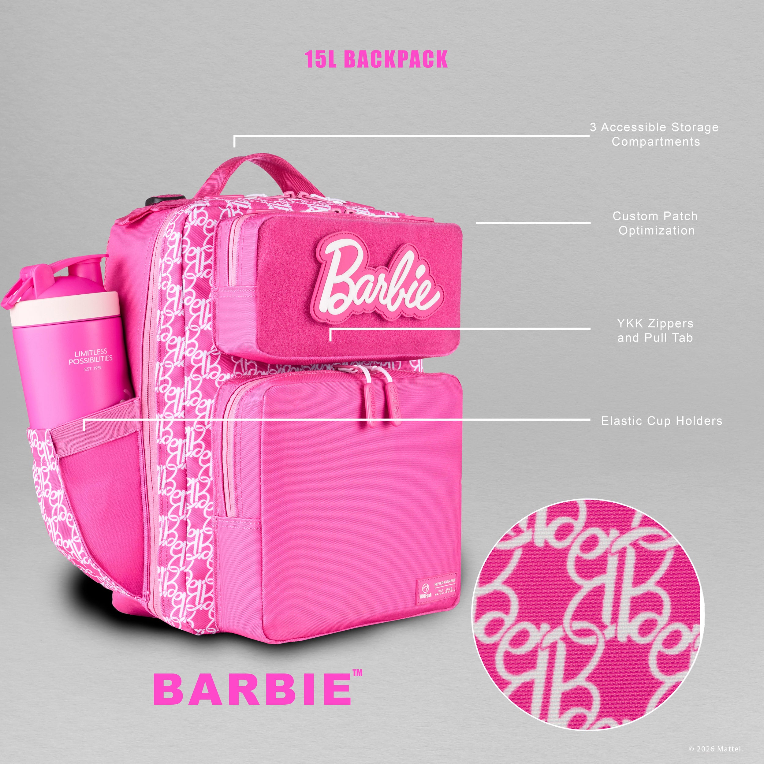 15L Tactical Backpack Barbie PREVIEW