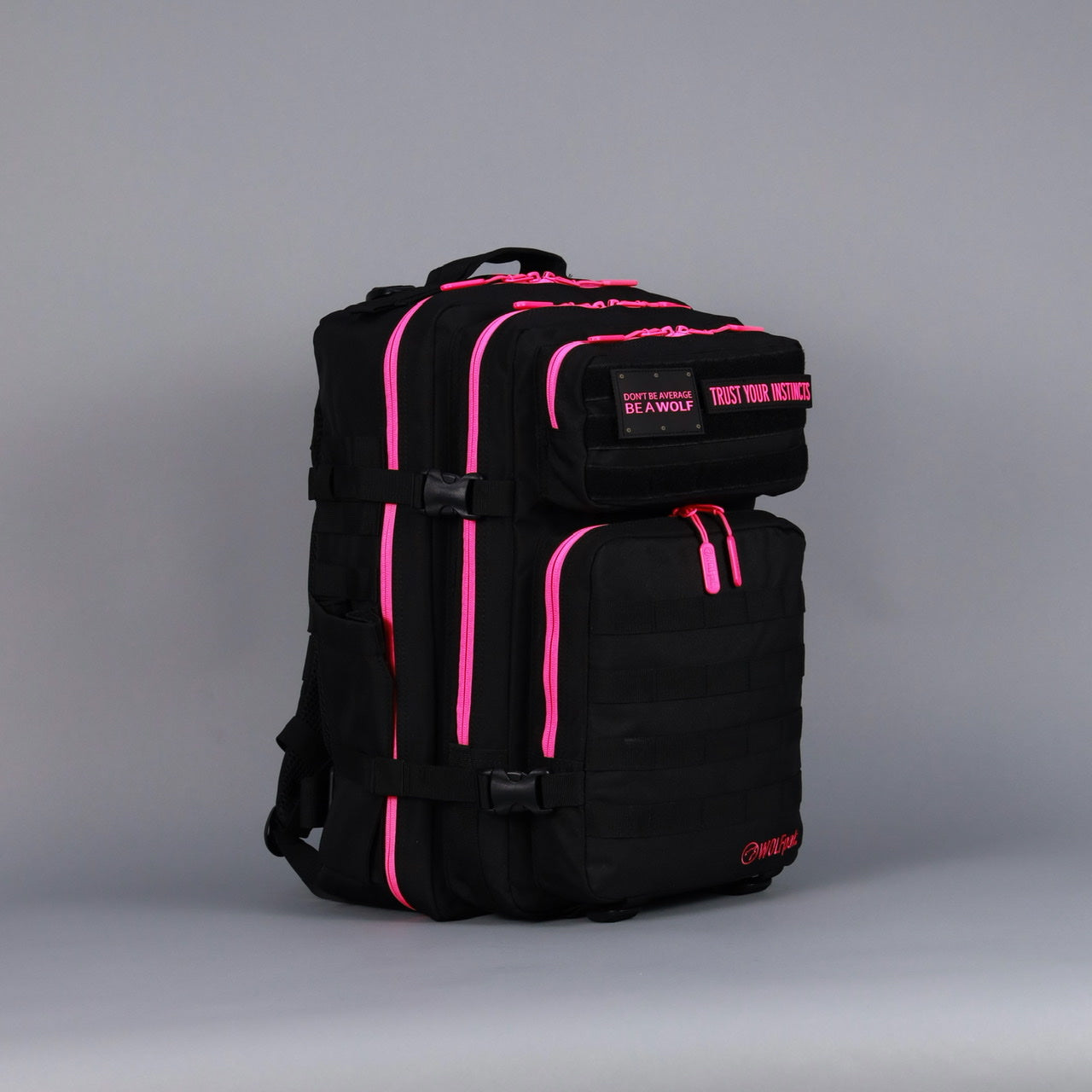 45L Backpack Black Neon Pink