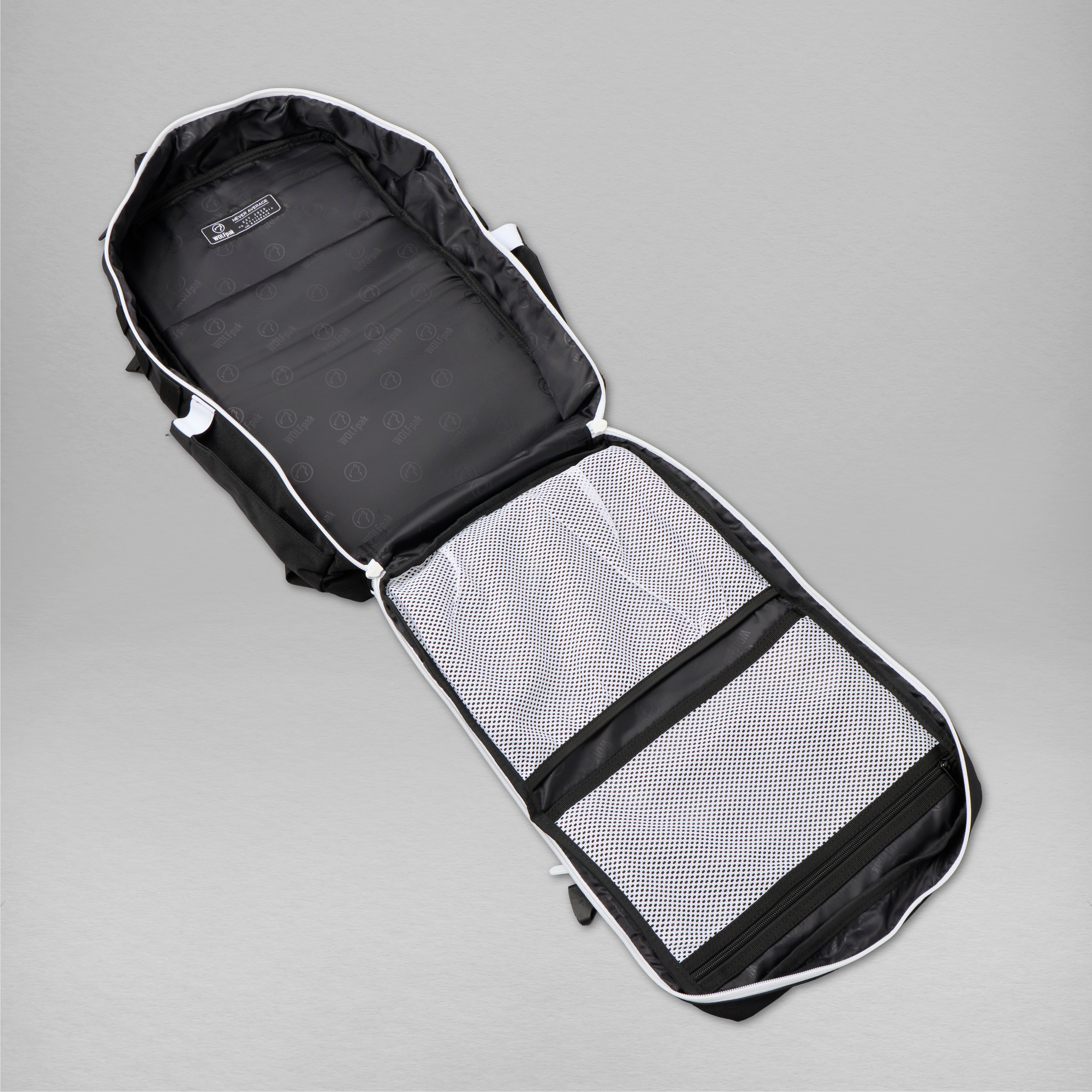 45L Backpack Alpha Black White Accents