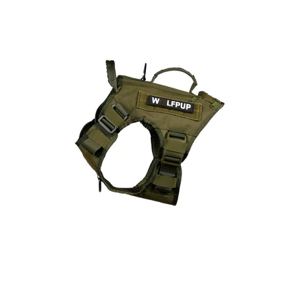 OD Green Tactical Dog Vest Harness