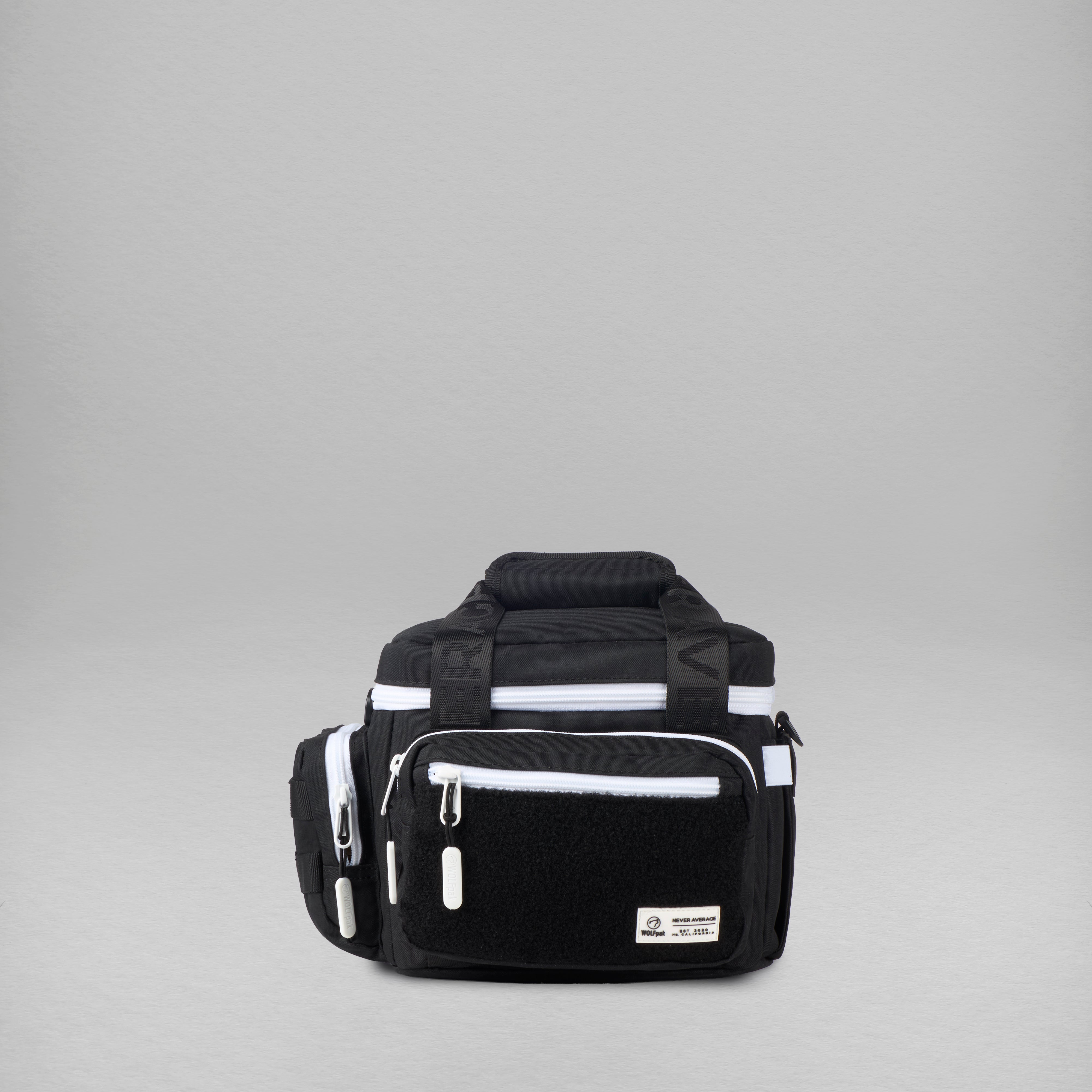 9L Alpha Black with White Accents Mini Tactical Lunch Box