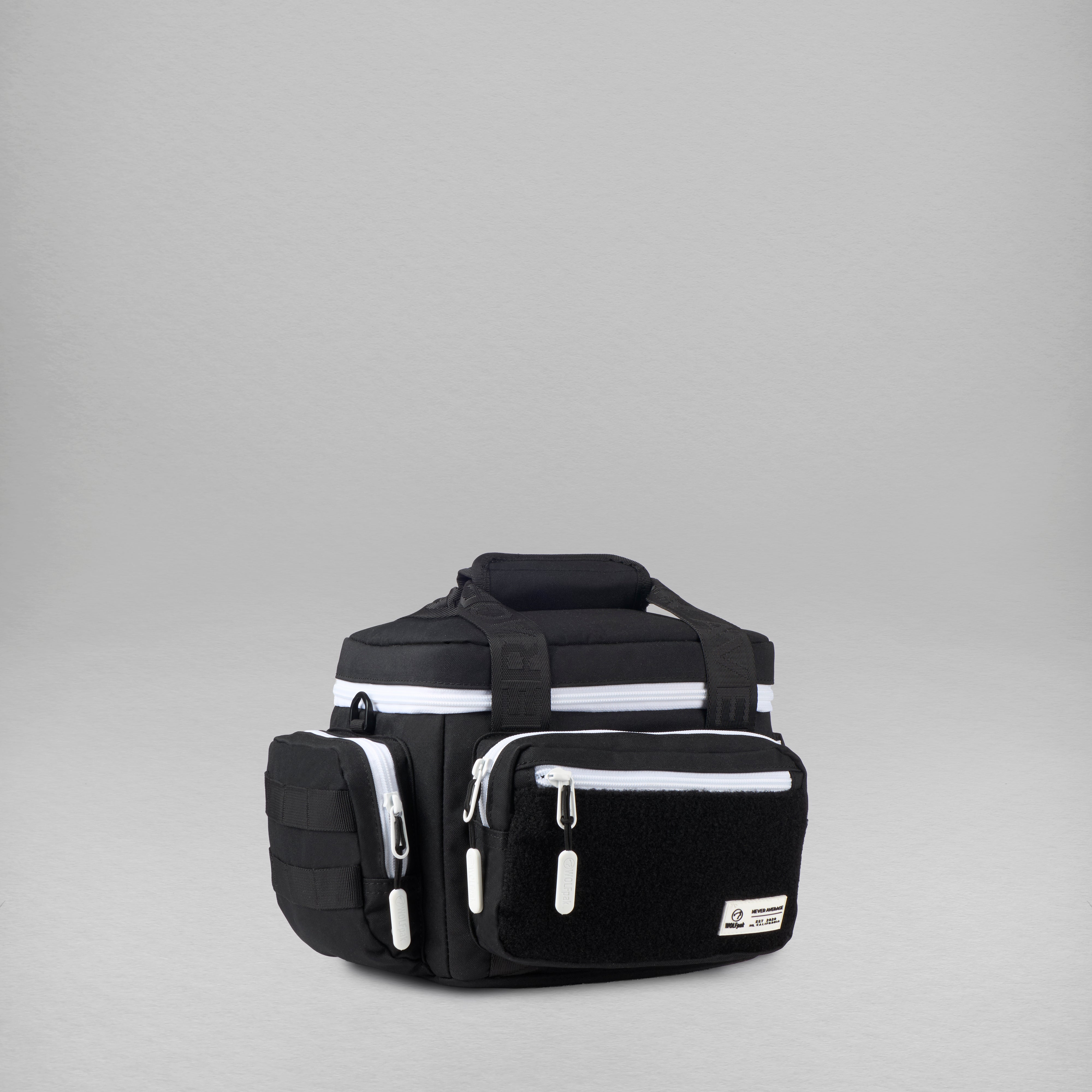 9L Alpha Black with White Accents Mini Tactical Lunch Box
