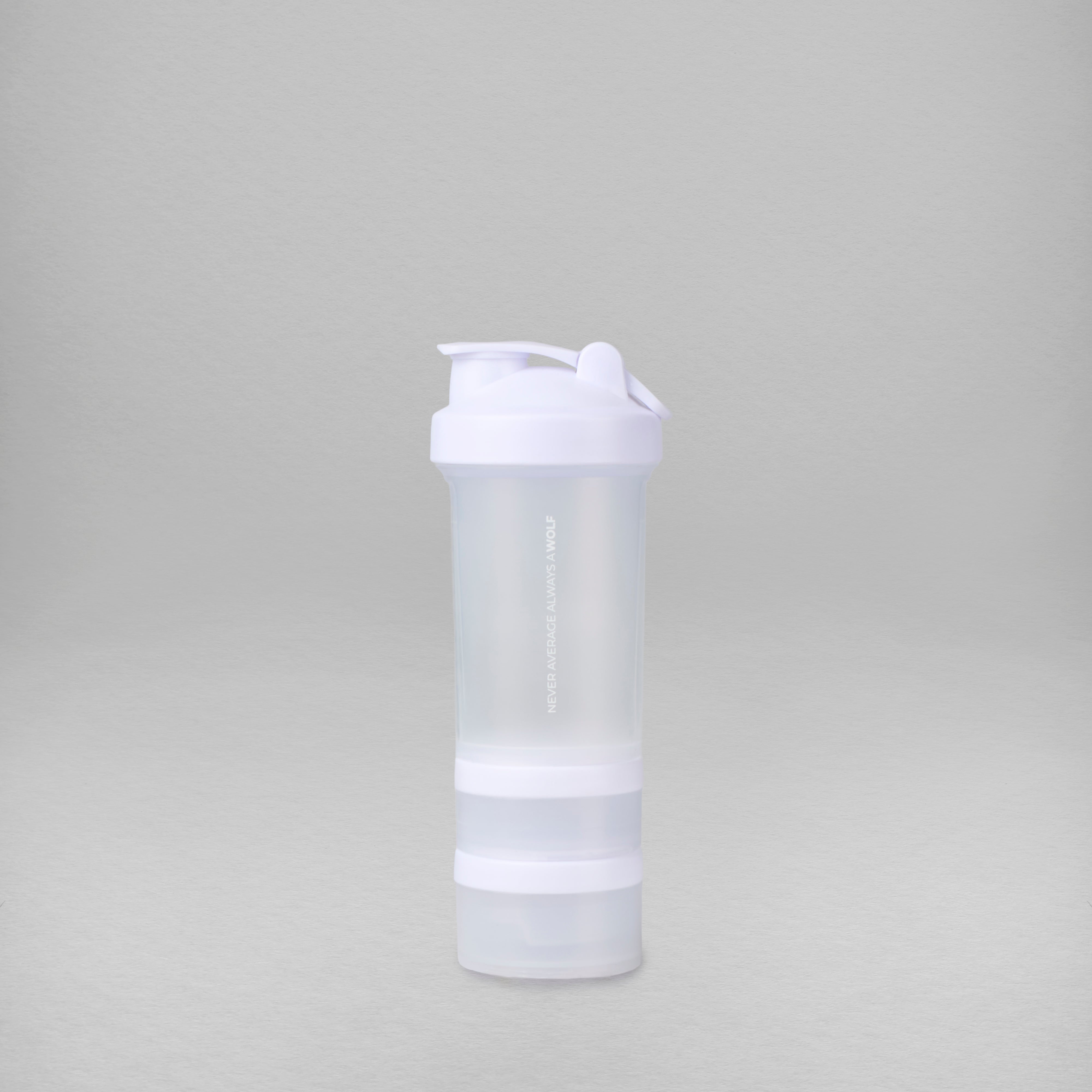 Dream Pink "White" Shaker Bottle With Storage Compartments