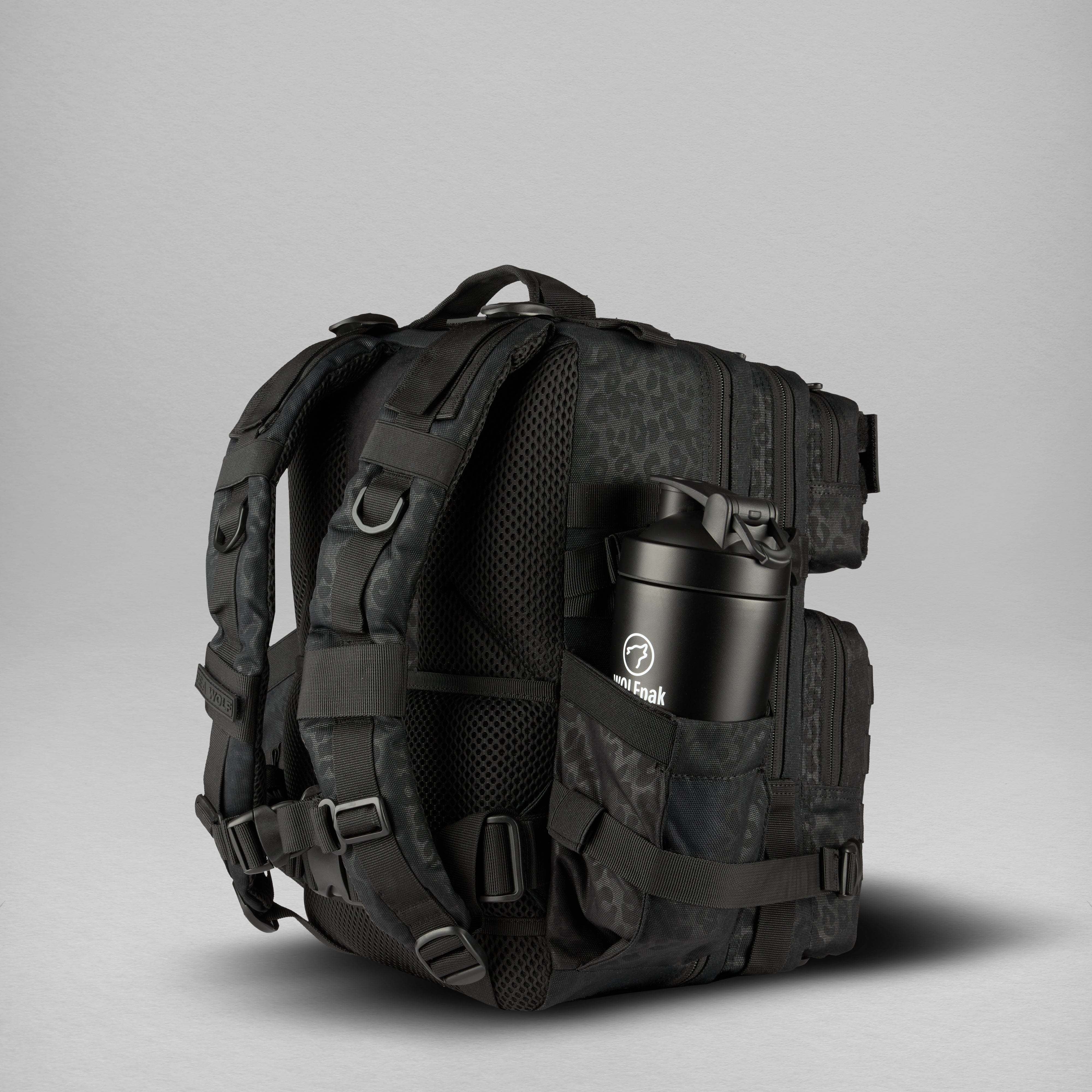 25L Backpack Black Leopard