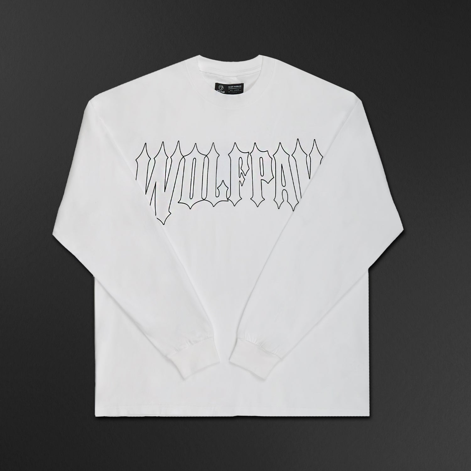 Ironwood Outline White Long Sleeve Tee