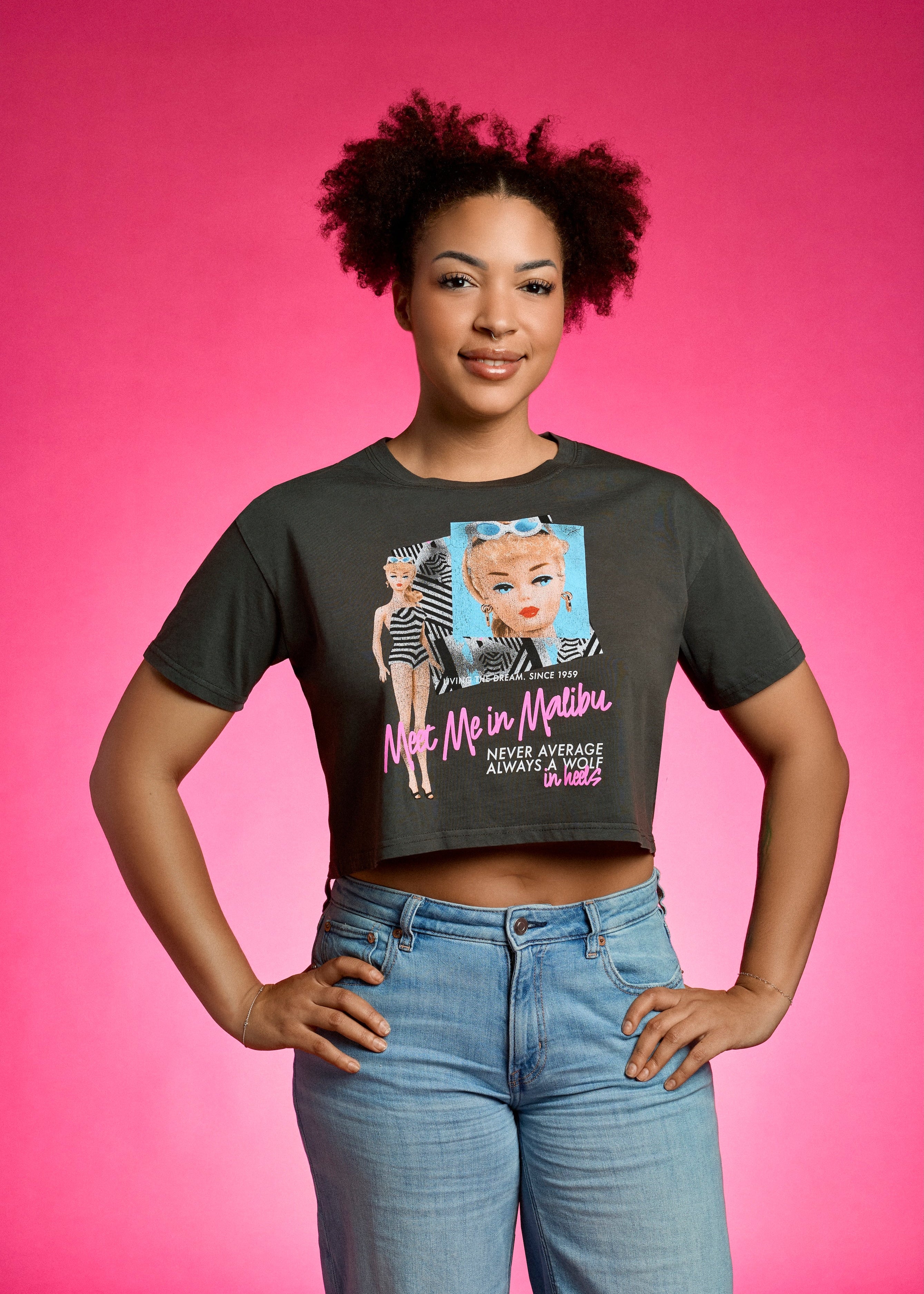 Barbie Meet in Malibu Graphic Crop Shirt