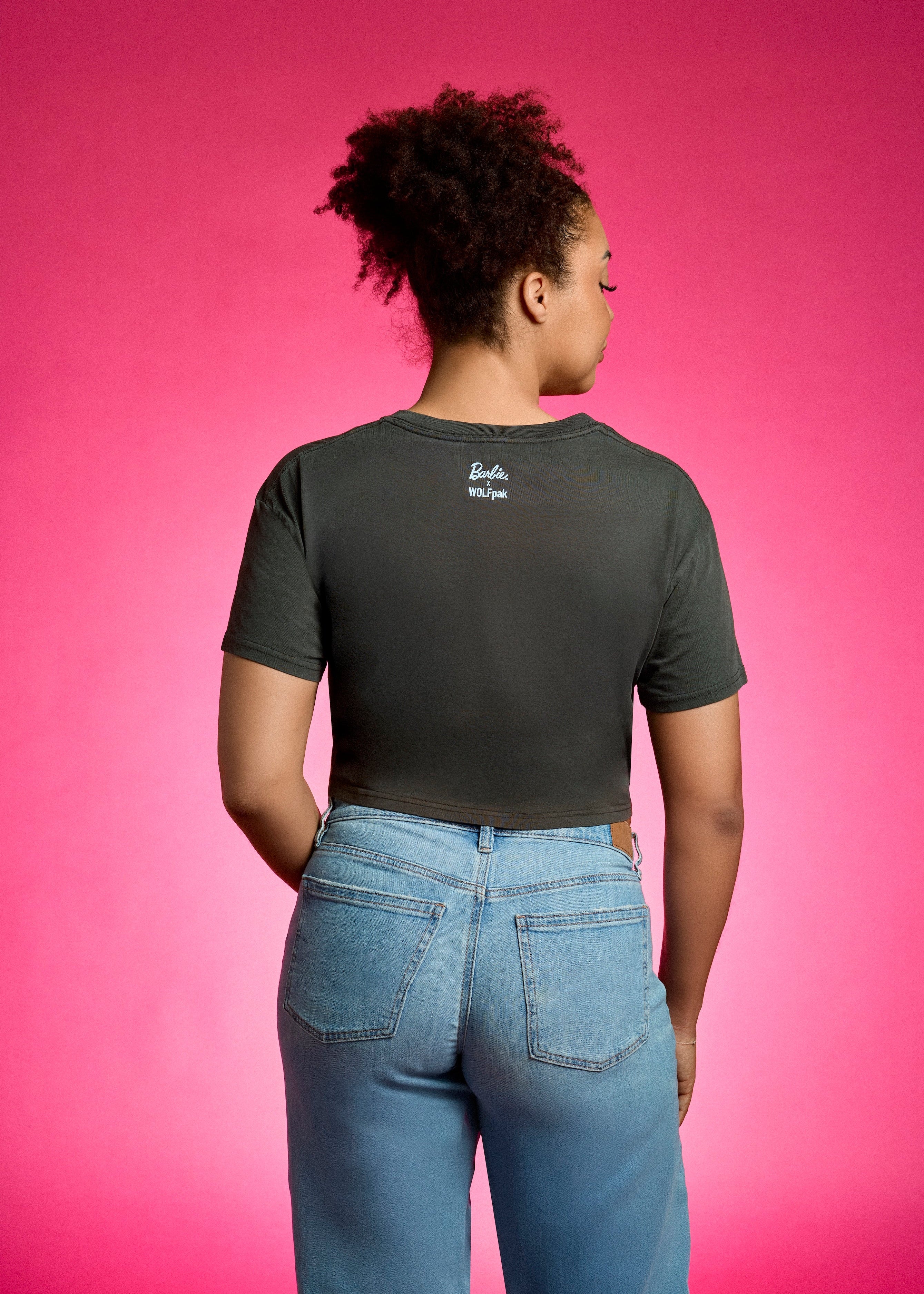 Barbie Glamour and Grit Graphic Crop Shirt