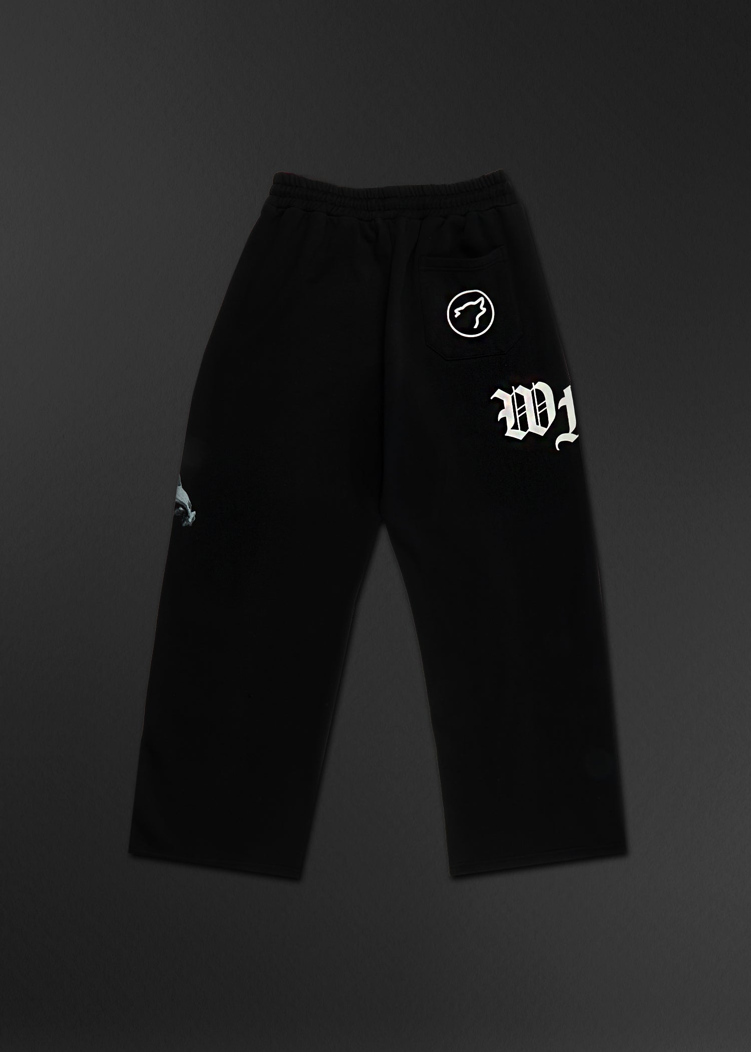 Forever Alpha Black Wide Leg Sweat Pants