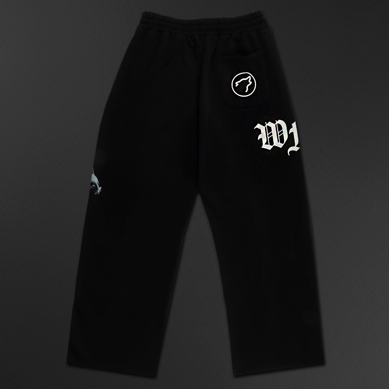 Forever Alpha Black Wide Leg Sweat Pants
