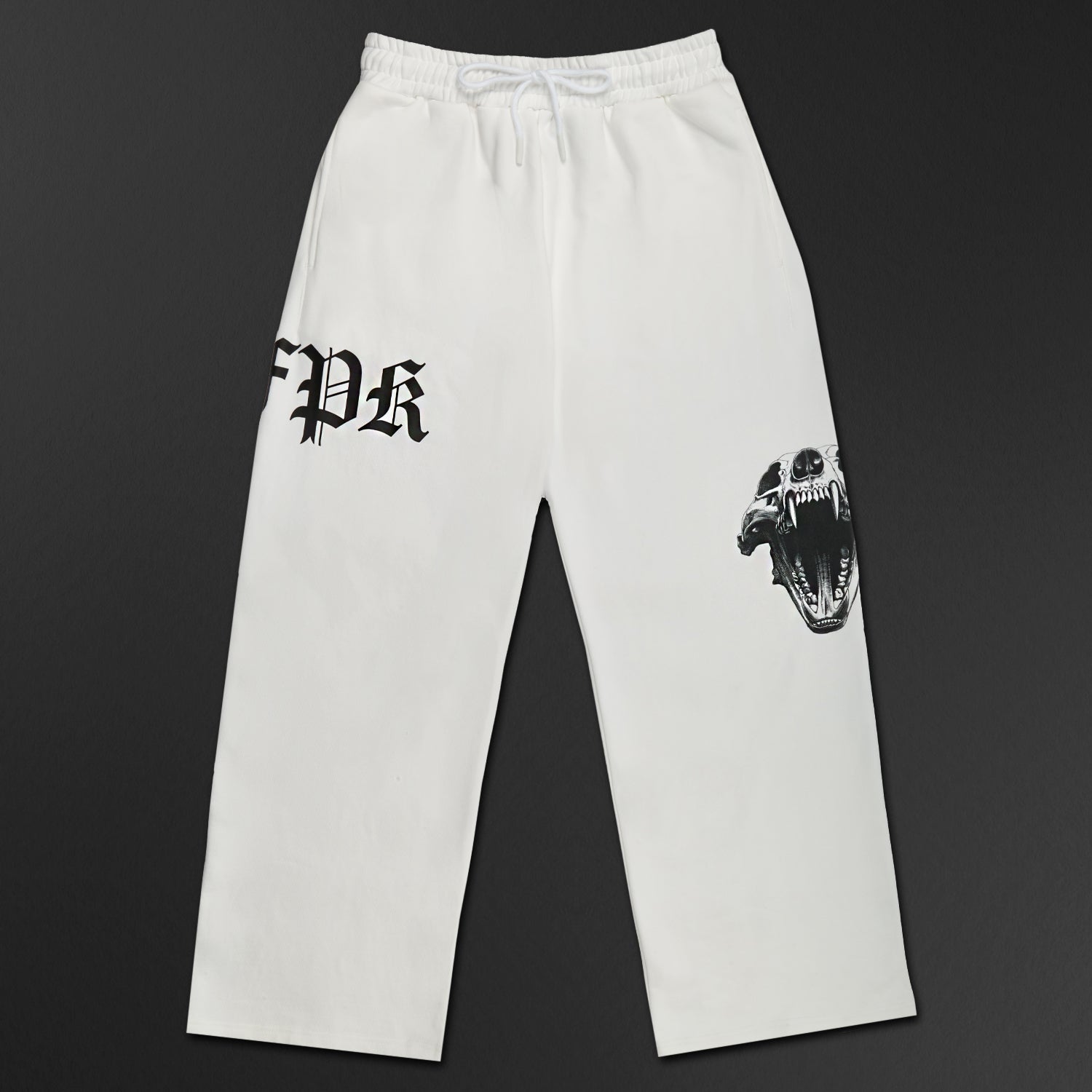 Forever White Wide Leg Sweat Pants