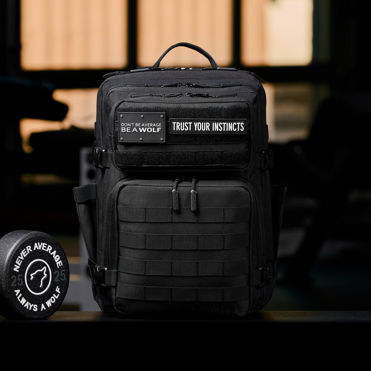 WOLFpak - 35L Backpack Alpha Black - Backpack - Alpha Black - Gym Bag - Tactical Backpack - Travel Gear - Fitness Storage