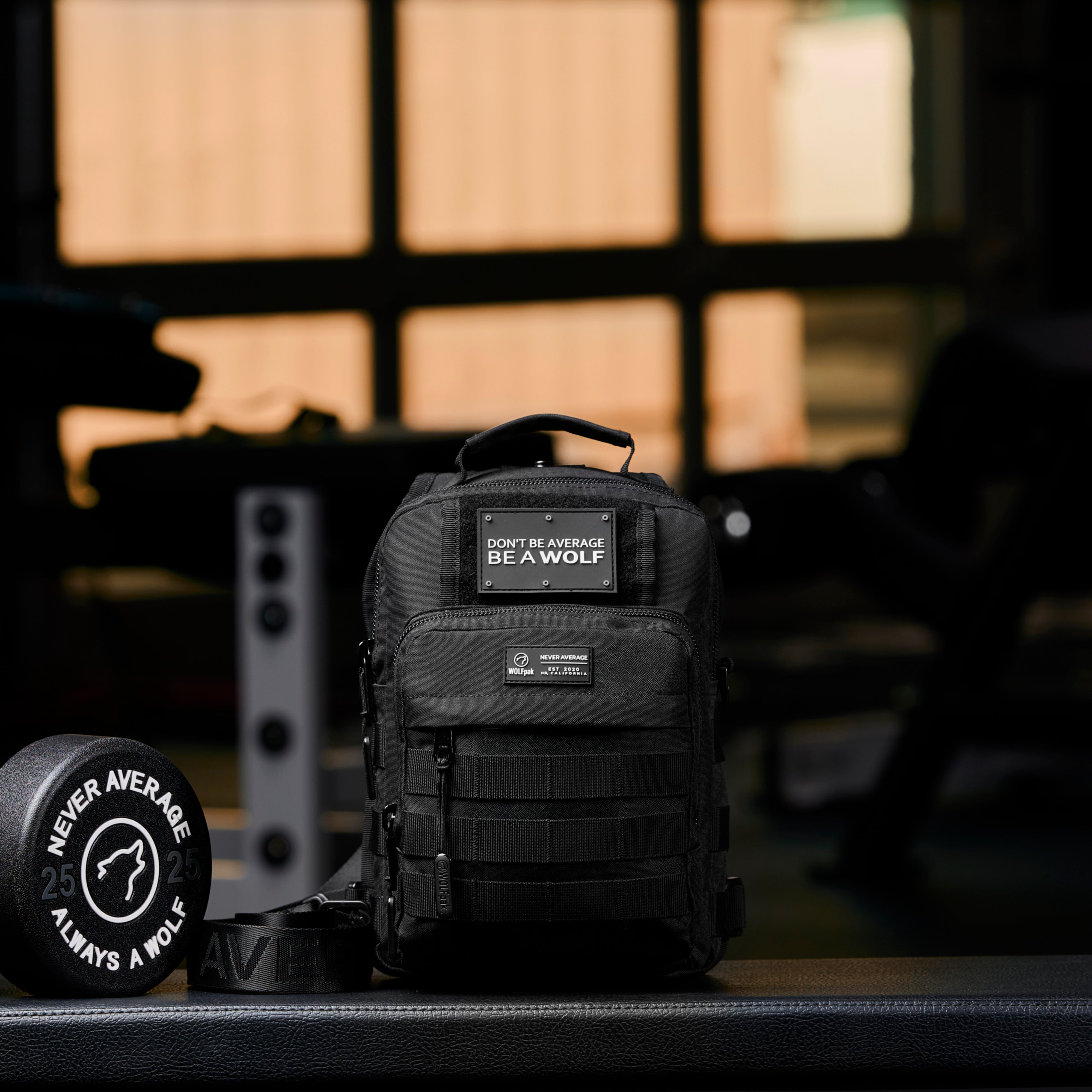 9L Taktische Schultertasche Alpha Schwarz