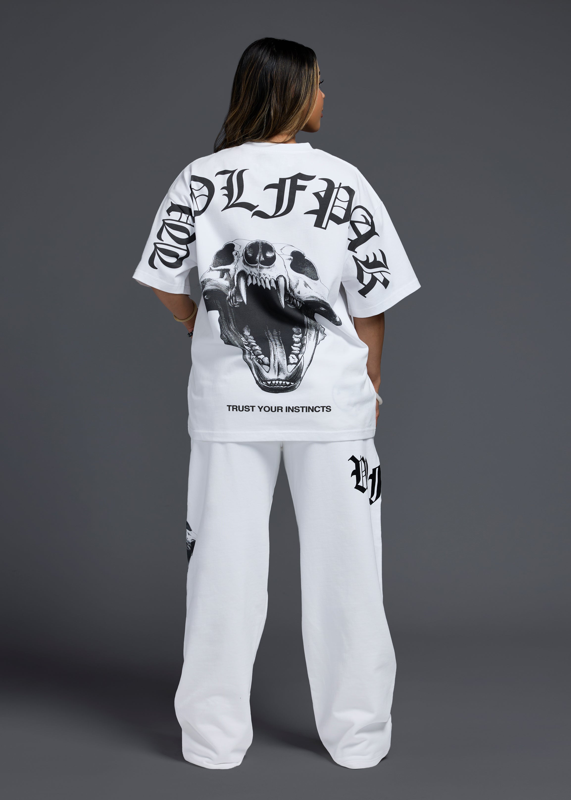 Forever White Wide Leg Sweat Pants